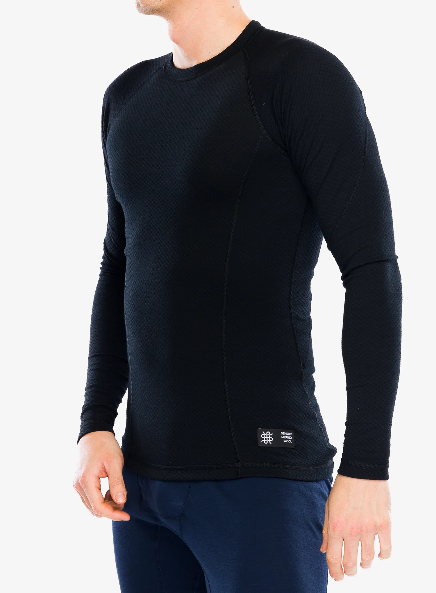 Termo flis jopa Sensor Merino DF Tee L/S - black