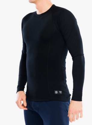 Termo flis jopa Sensor Merino DF Tee L/S - black