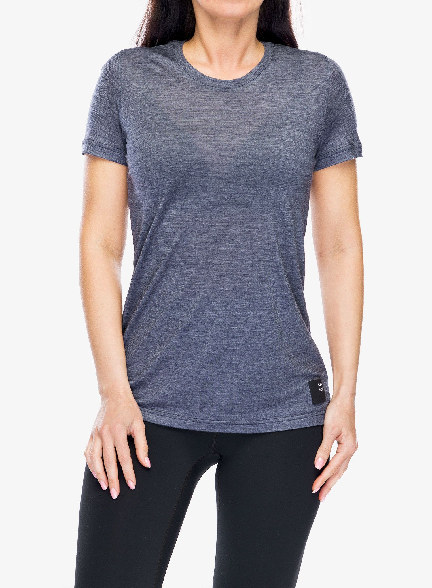 Ženska merino majica Sensor Merino Lite Tee SS - mottled blue