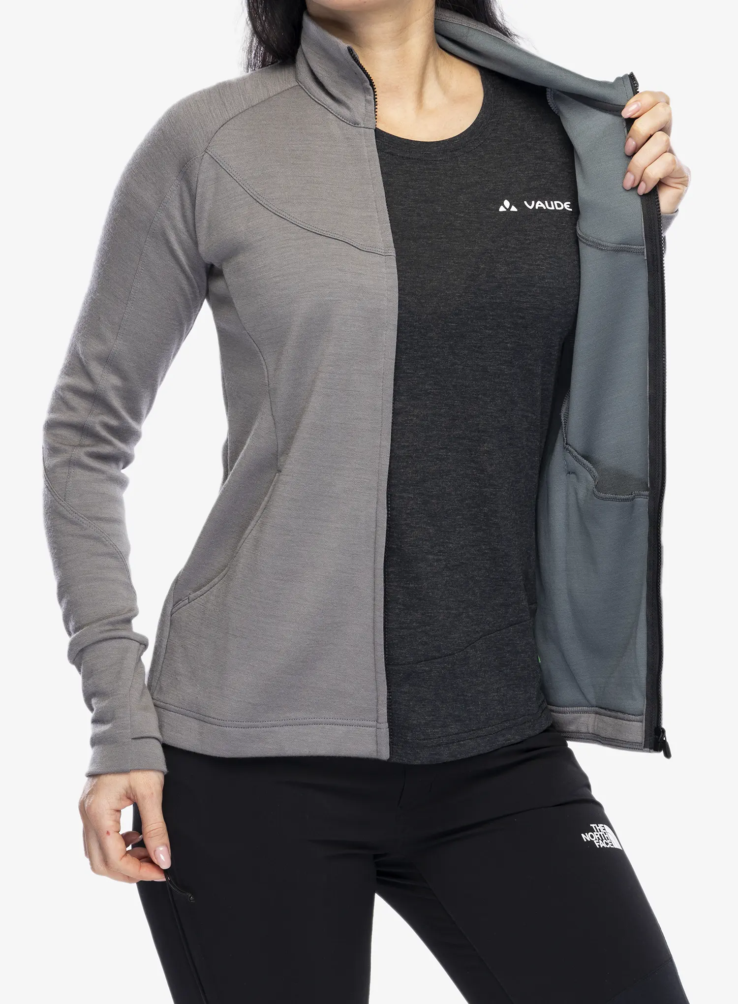 Jopica Sensor Merino Upper Fleece Full Zip - grey
