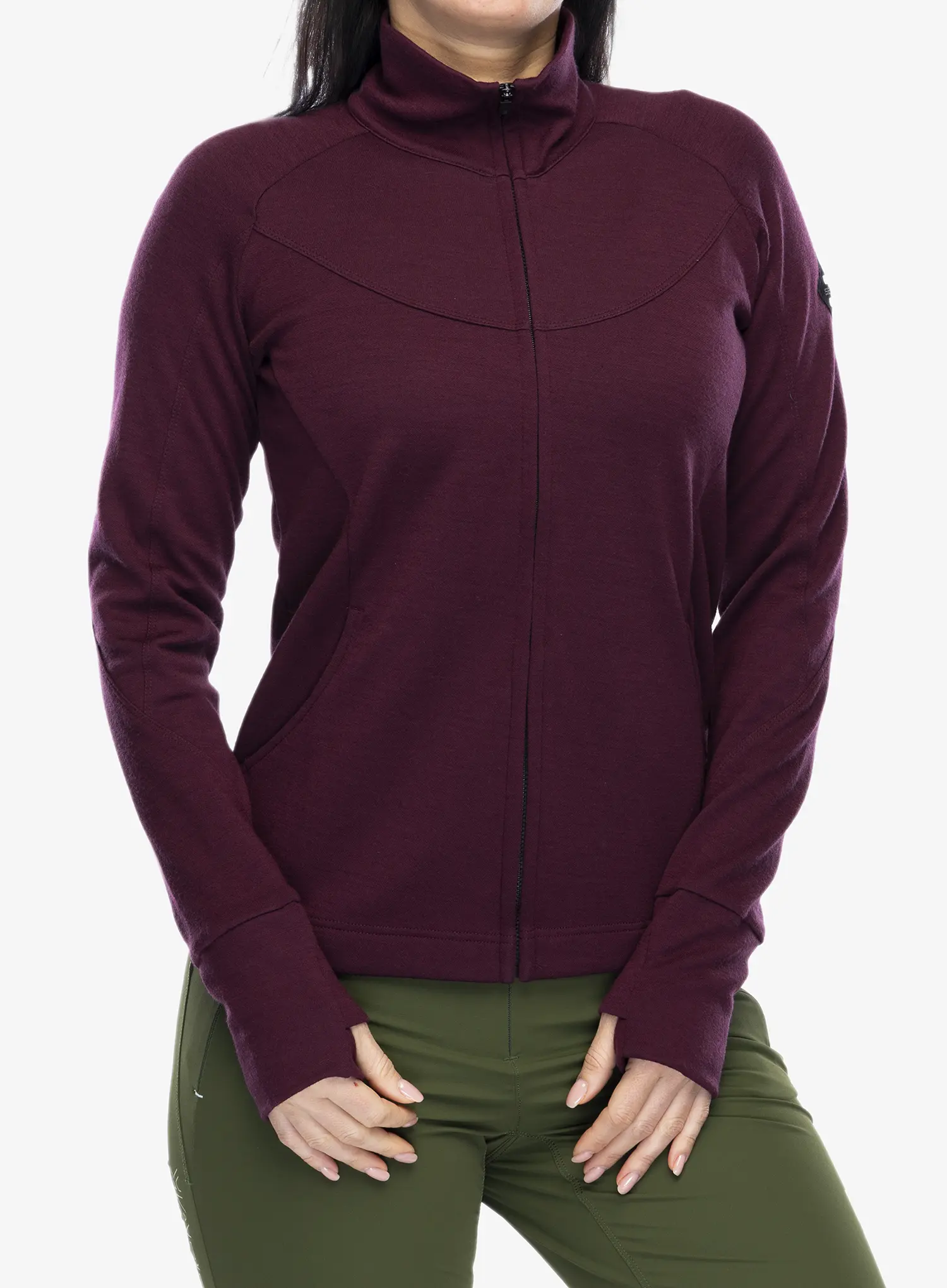 Jopica Sensor Merino Upper Fleece Full Zip - port red