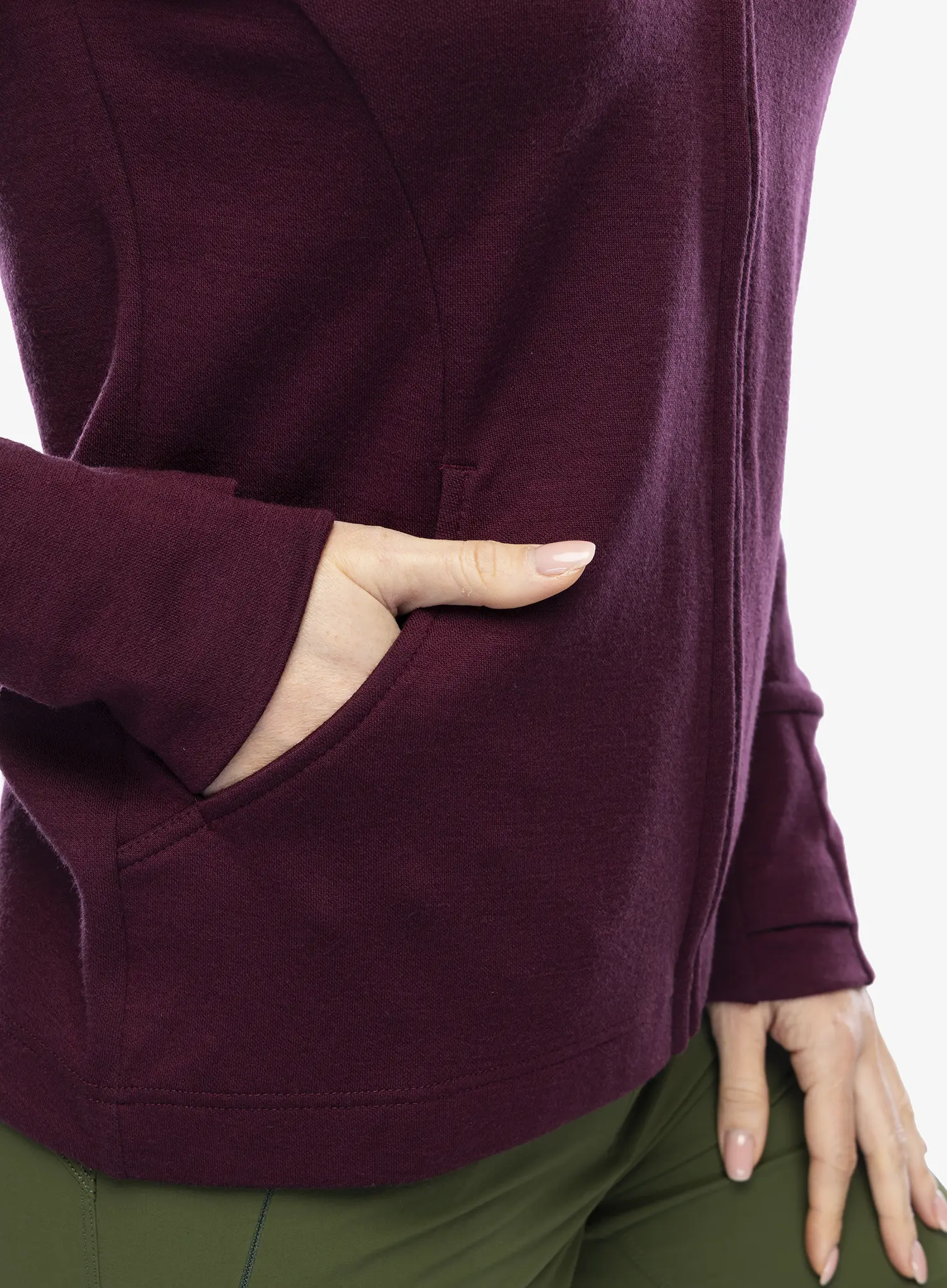 Jopica Sensor Merino Upper Fleece Full Zip - port red