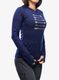 Jopica Sensor Merino Upper Fleece Hooded - deep blue arrows