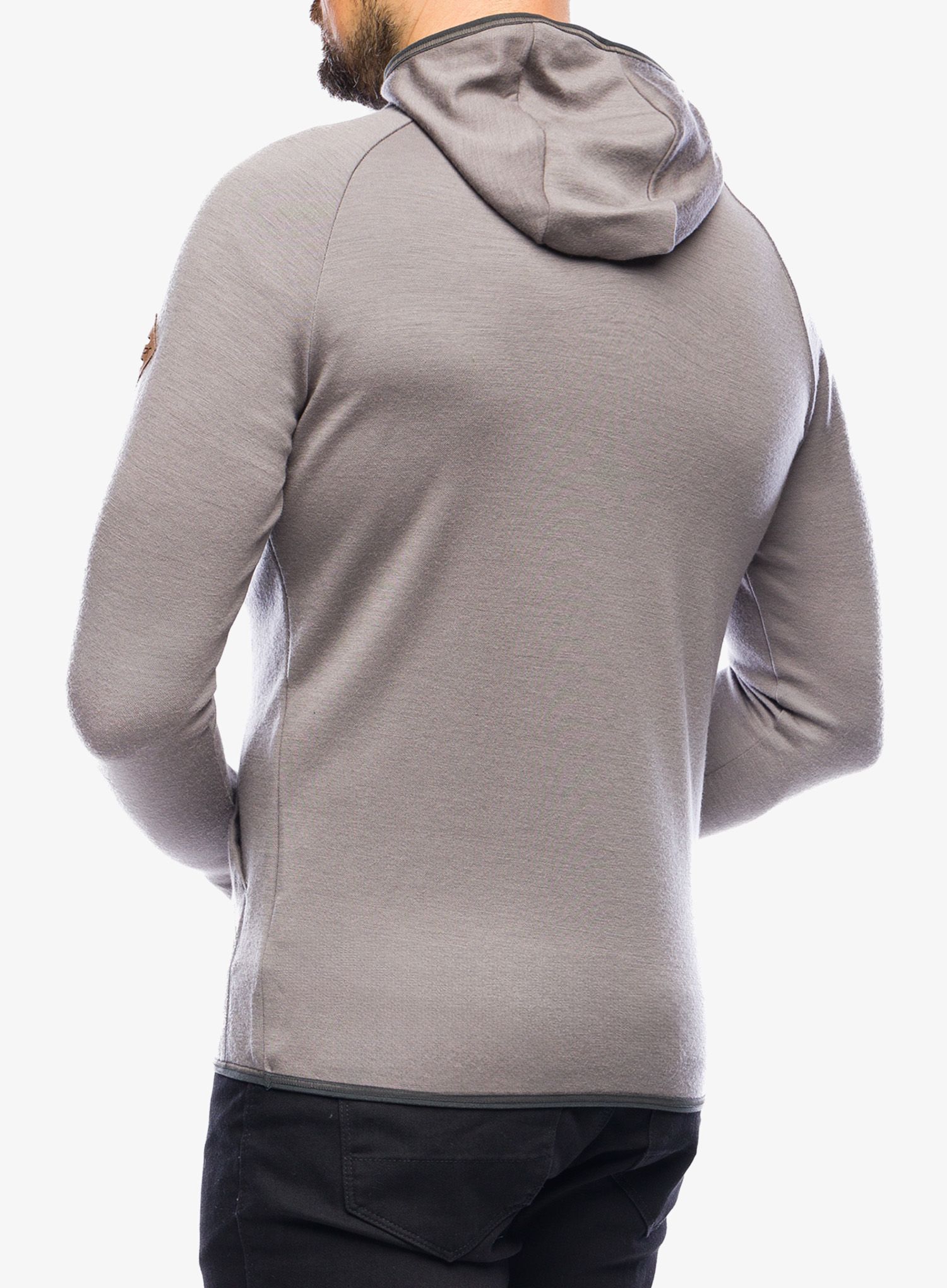 Jopica s kapuco Sensor Merino Upper Fleece Hooded - grey mountains