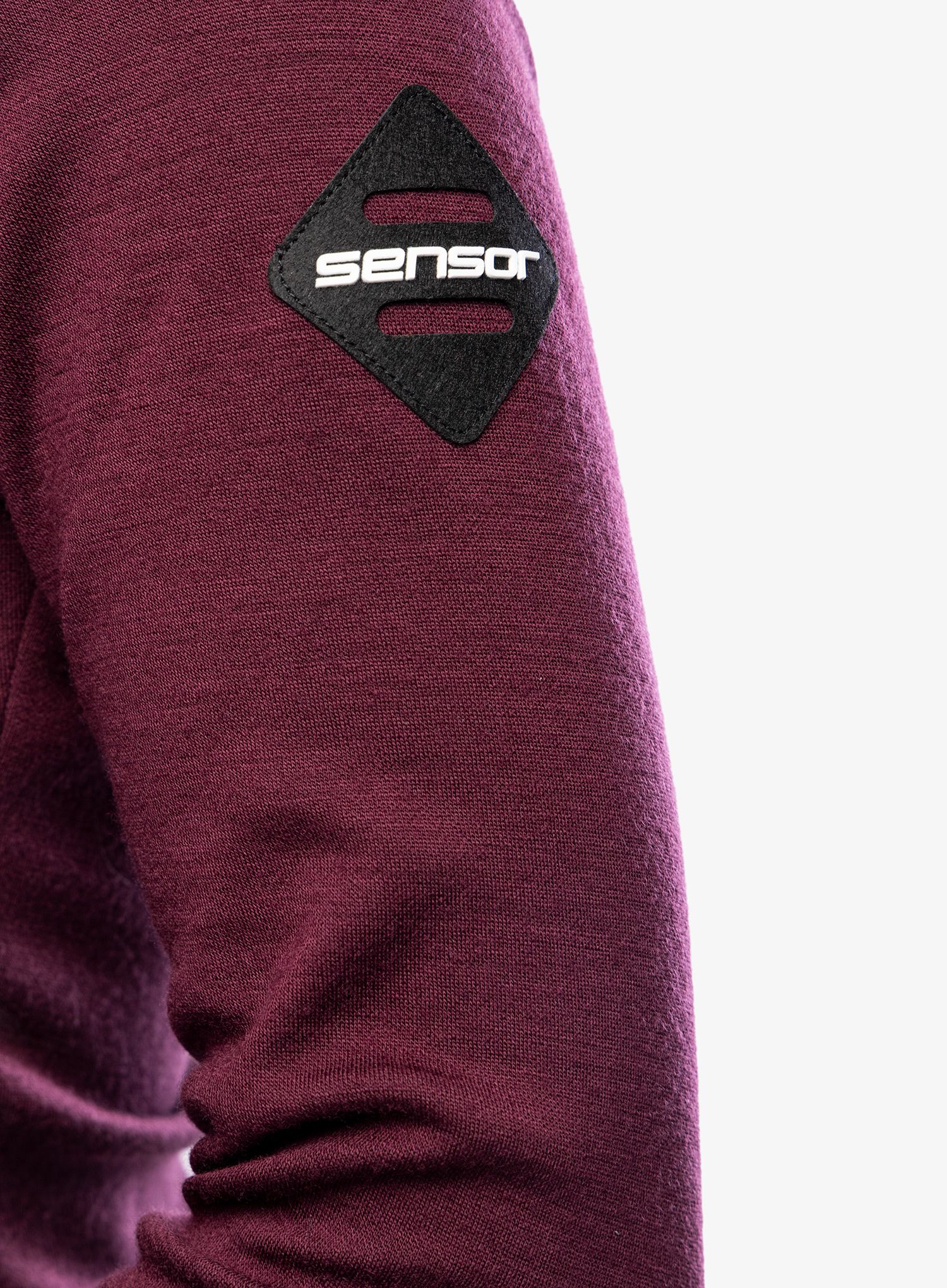 Ženska jopa s kapuco Sensor Merino Up Fleece Hooded - port red fox