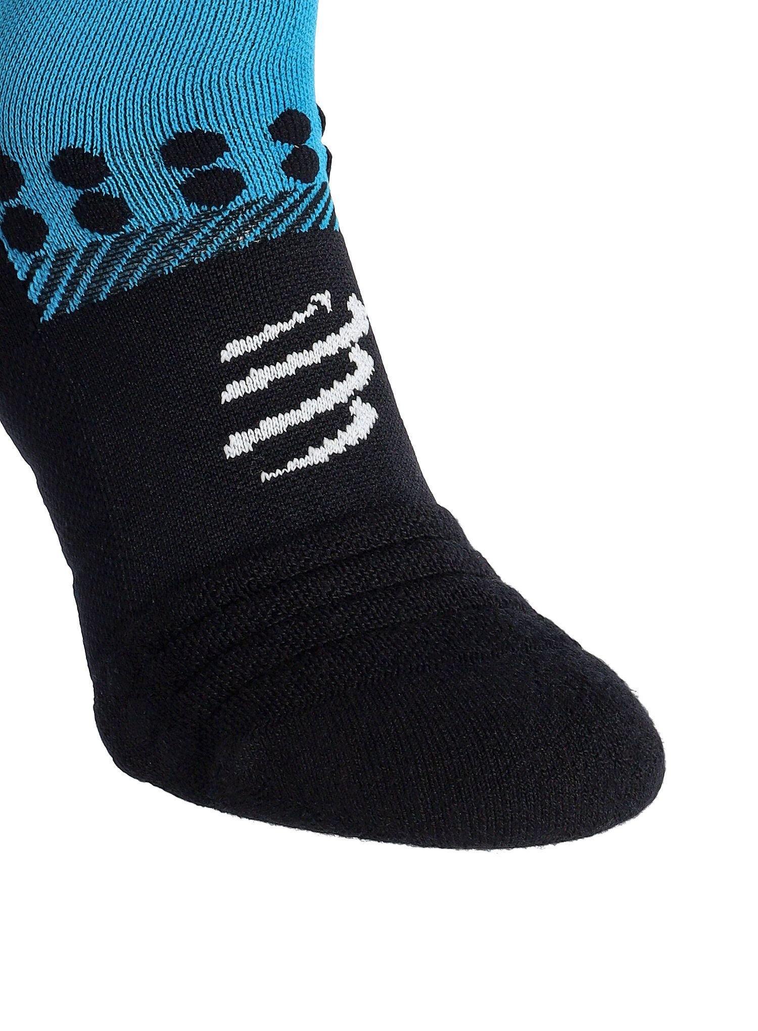Tekaške nogavice Compressport Full Socks Winter Run - mosaic blue/black