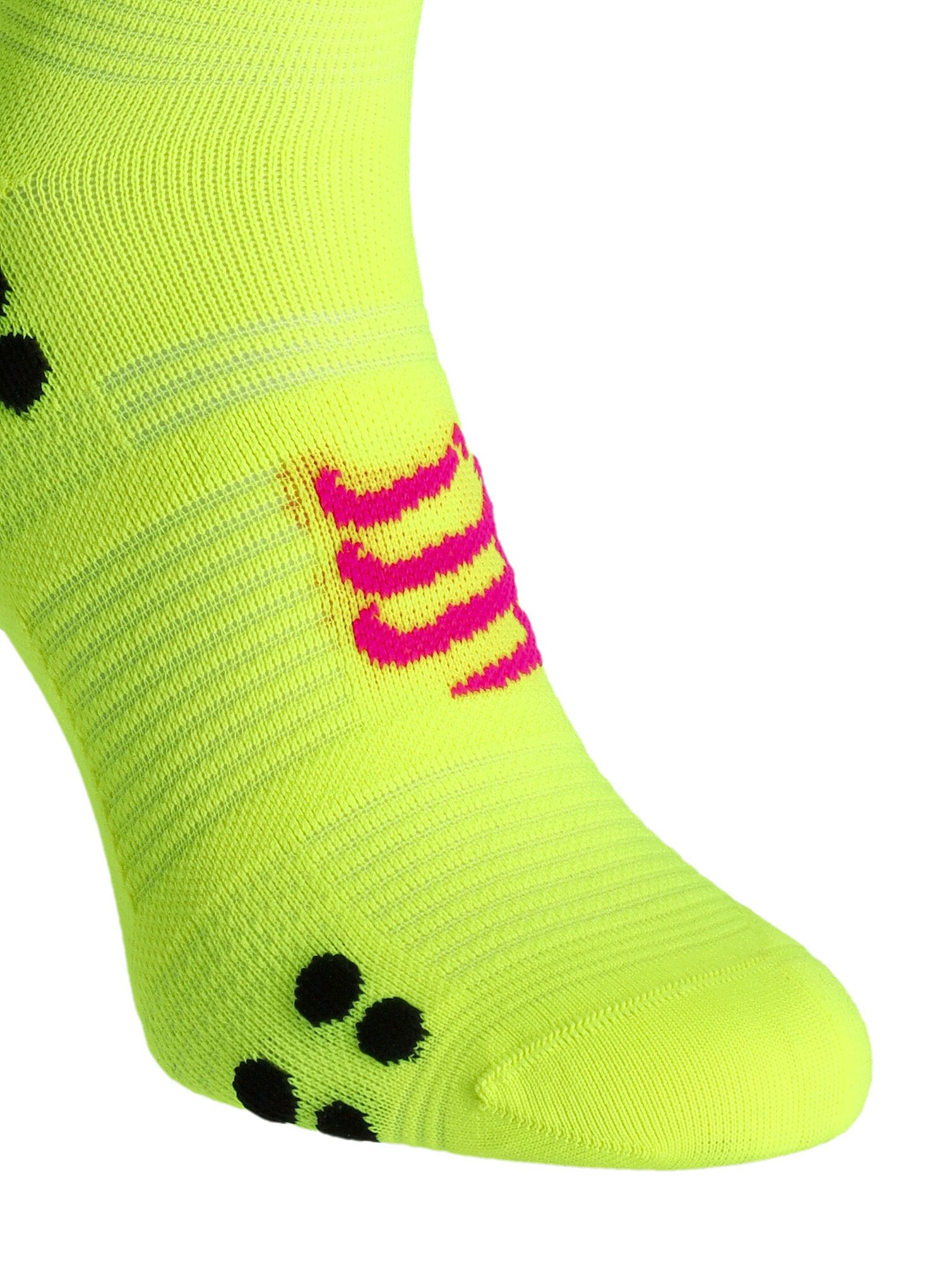 Tekaške nogavice Compressport Pro Racing Socks v4.0 Run High - safe yellow/white