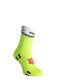 Tekaške nogavice Compressport Pro Racing Socks v4.0 Run High - safe yellow/white