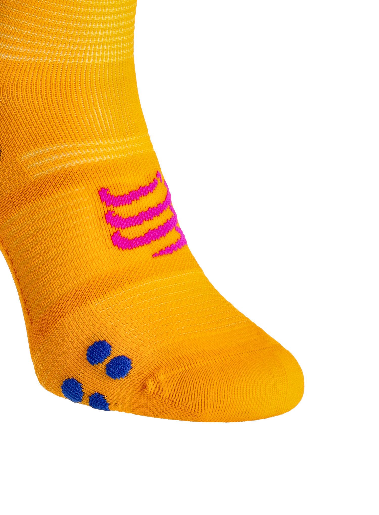 Tekaške nogavice Compressport Pro Racing Socks v4.0 Run High - saffron/dazz blue