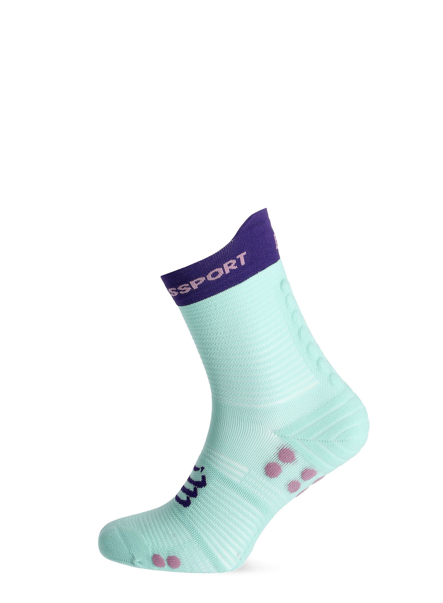 Tekaške nogavice Compressport Pro Racing Socks v4.0 Run High - shell blue/purple