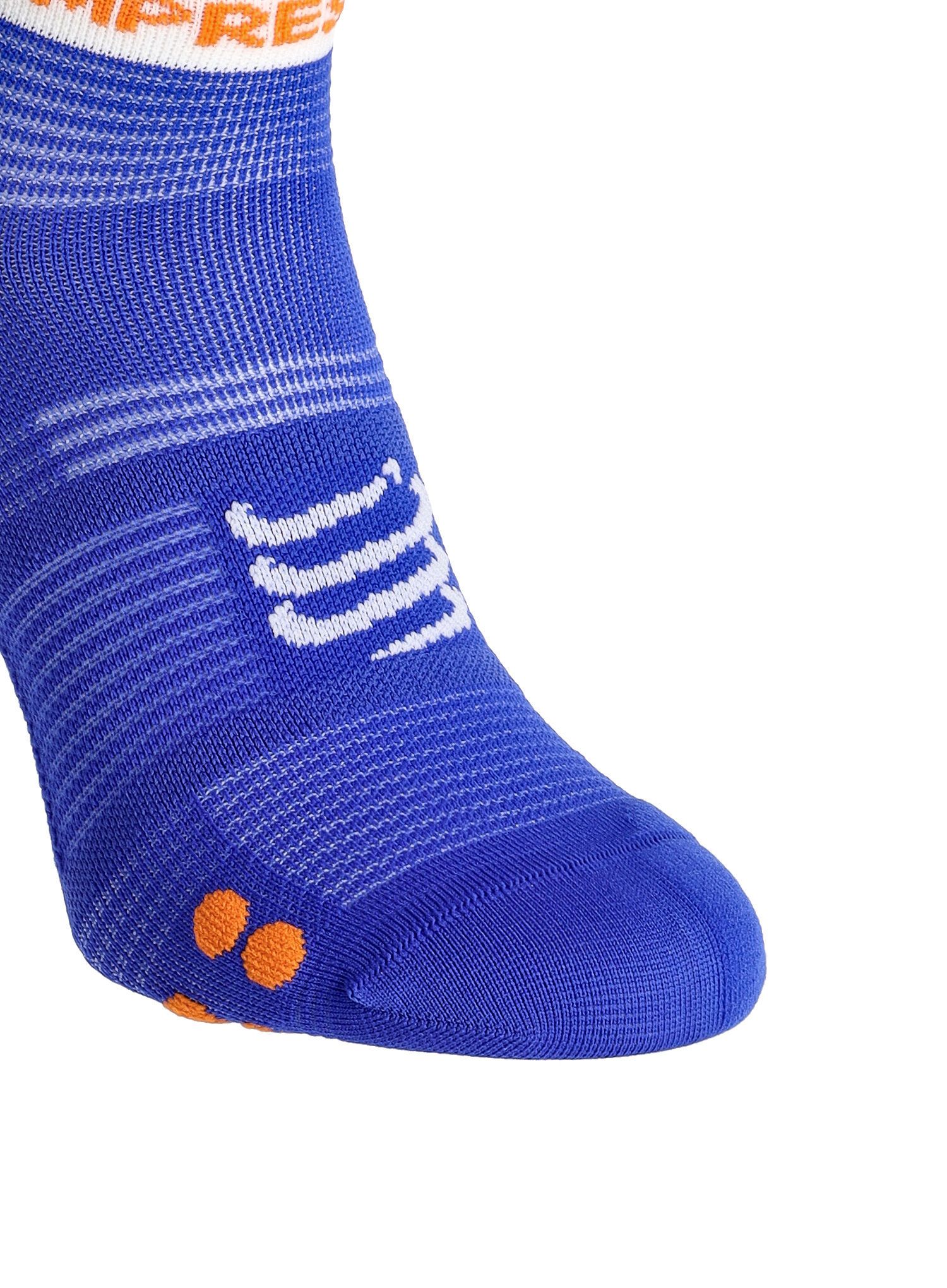 Tekaške nogavice Compressport Pro Racing Socks v4.0 Run Low - dazz blue/white