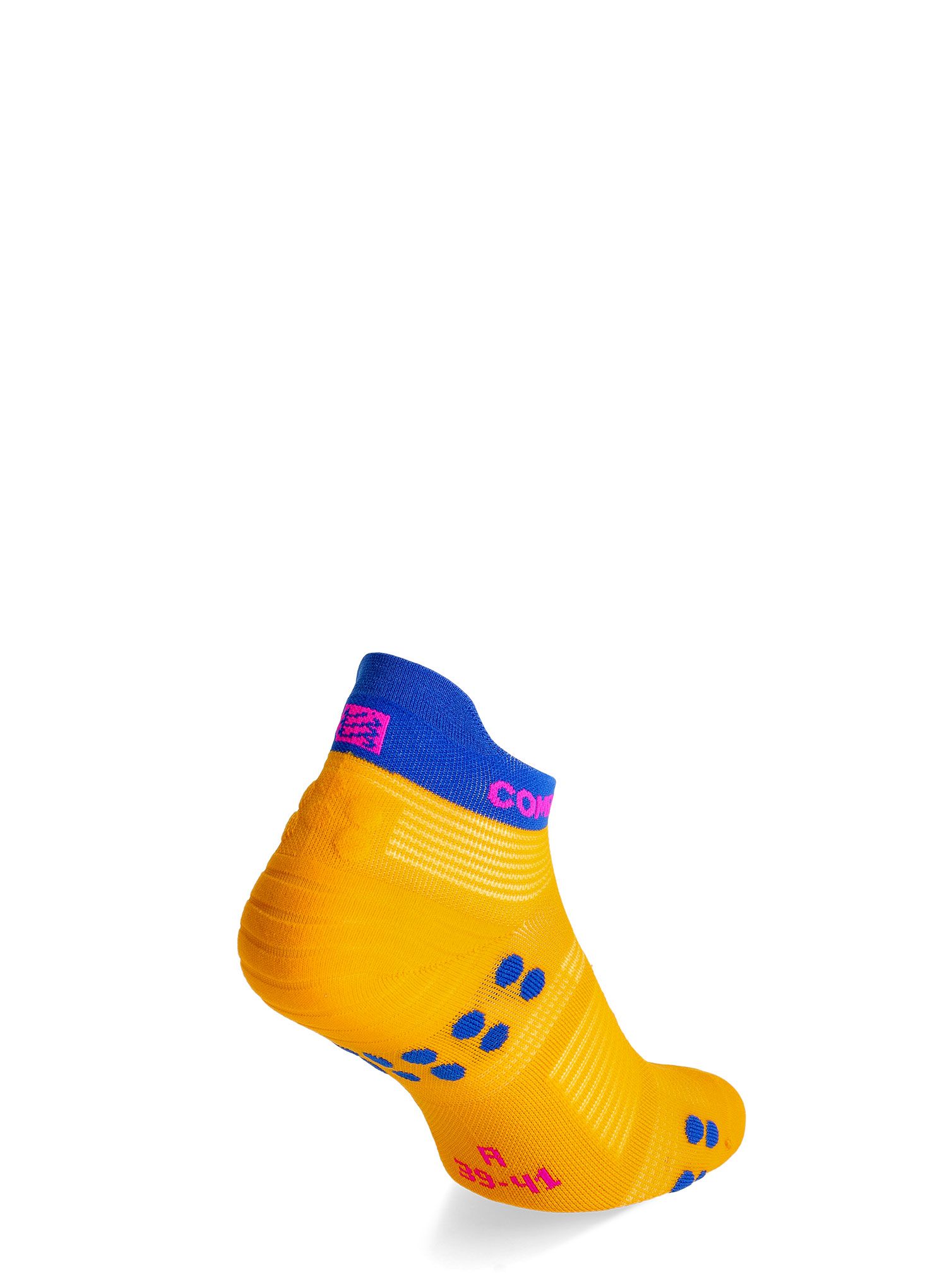 Tekaške nogavice Compressport Pro Racing Socks v4.0 Run Low - saffron/dazz blue