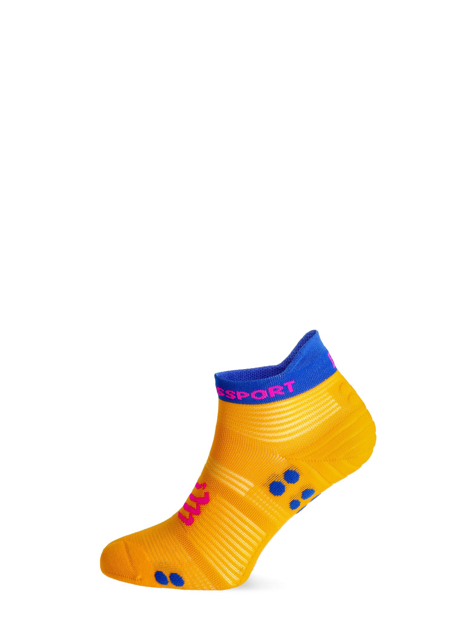 Tekaške nogavice Compressport Pro Racing Socks v4.0 Run Low - saffron/dazz blue