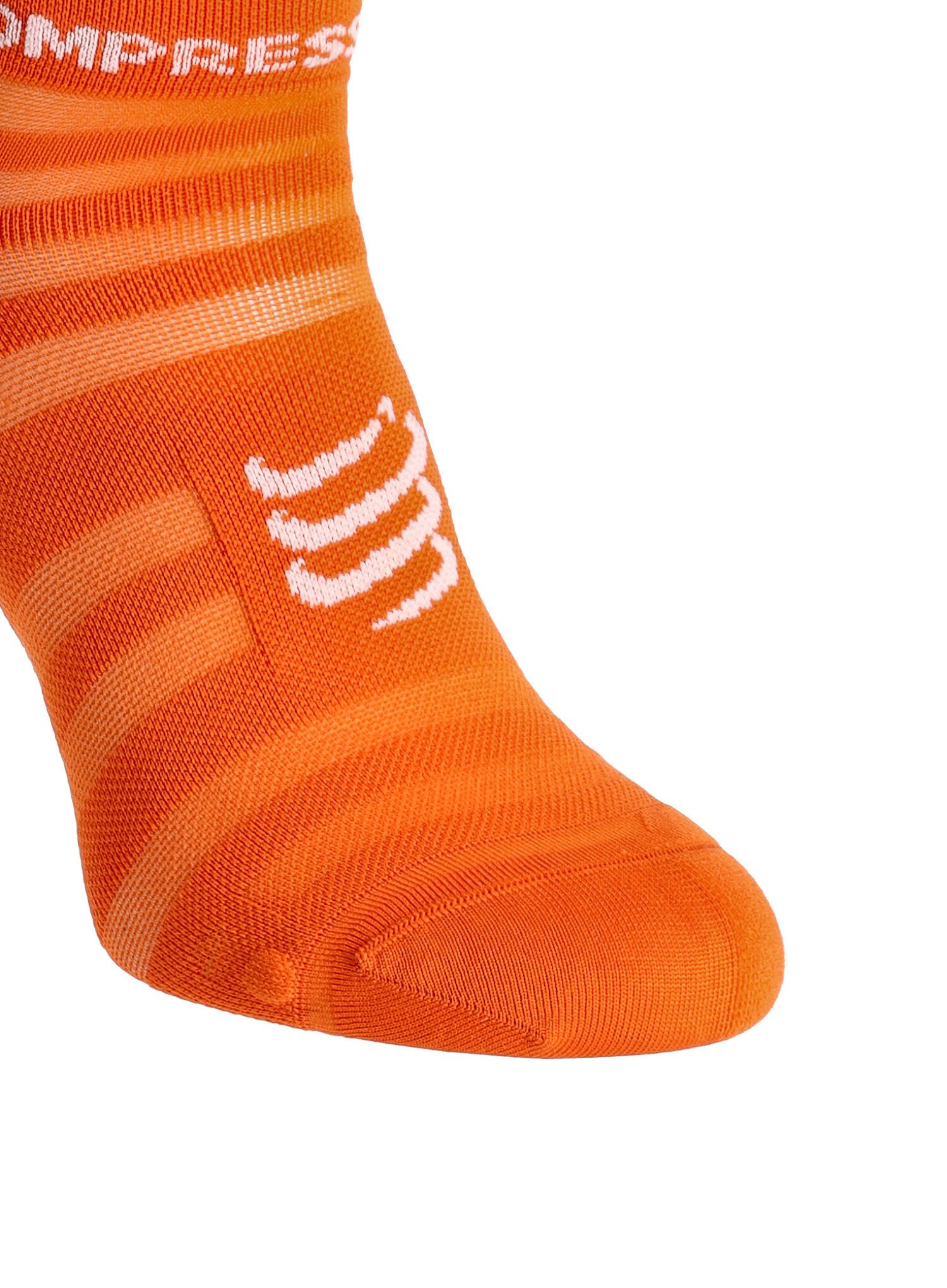 Tekaške nogavice Compressport Pro Racing Socks v4.0 Ultralight Run Low - fire/white