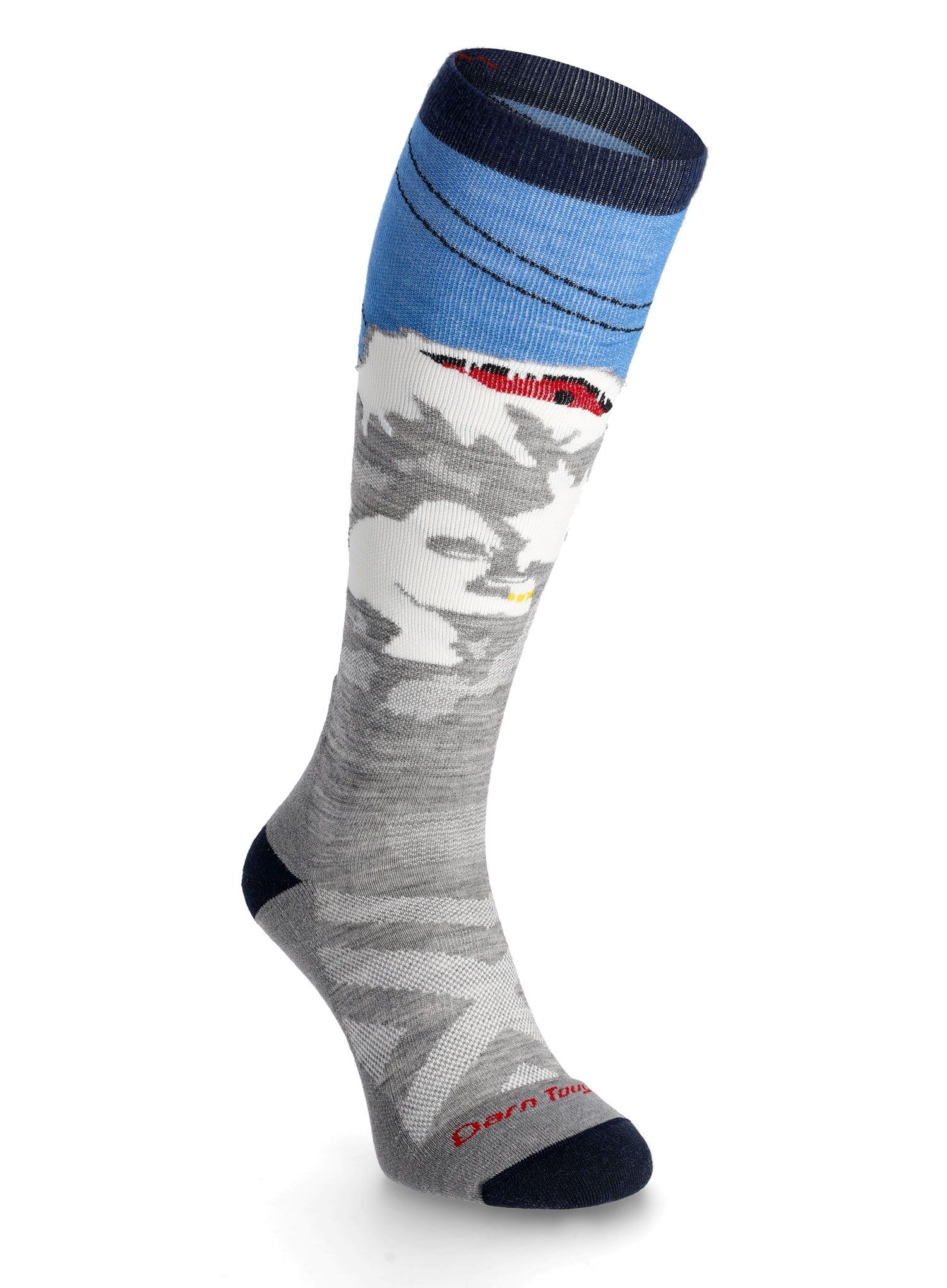 Merino nogavice Darn Tough Heady Yeti OTC Midweight with Cushion - gray