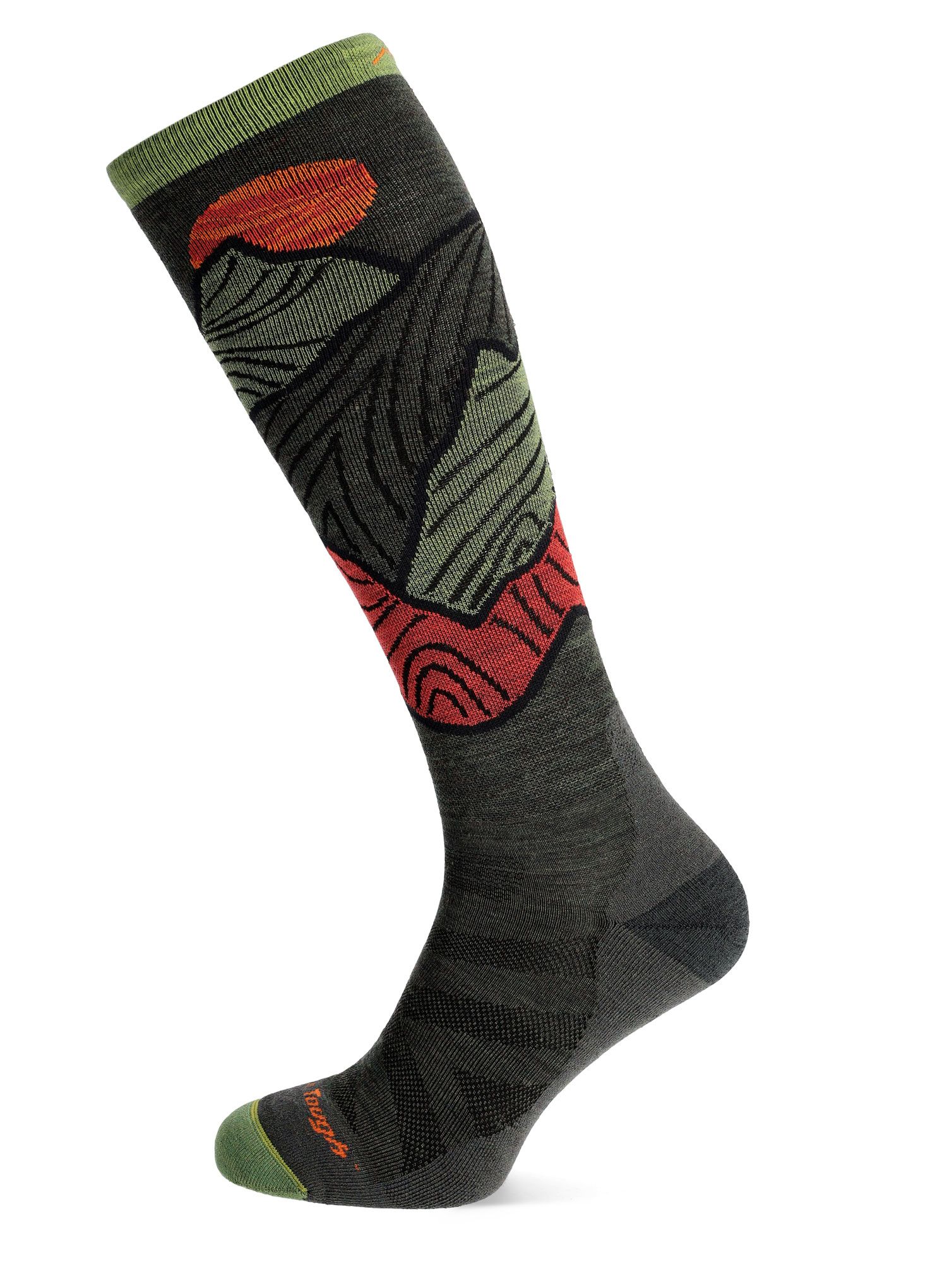 Smučarske nogavice Darn Tough Titan OTC Lightweight with Cushion - forest