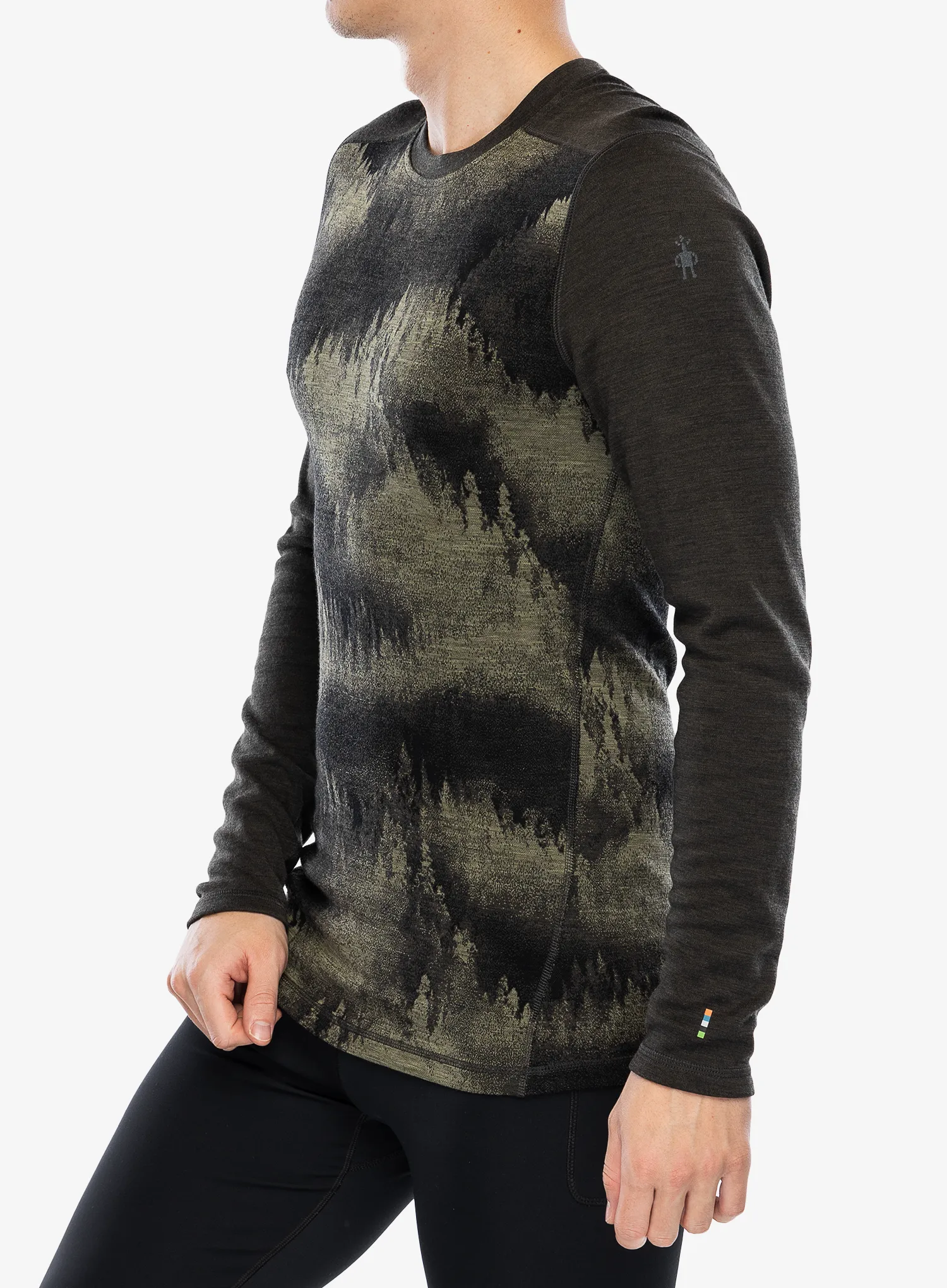 Termo flis jopa SmartWool Merino 250 Baselayer Crew - north woods foggy pines
