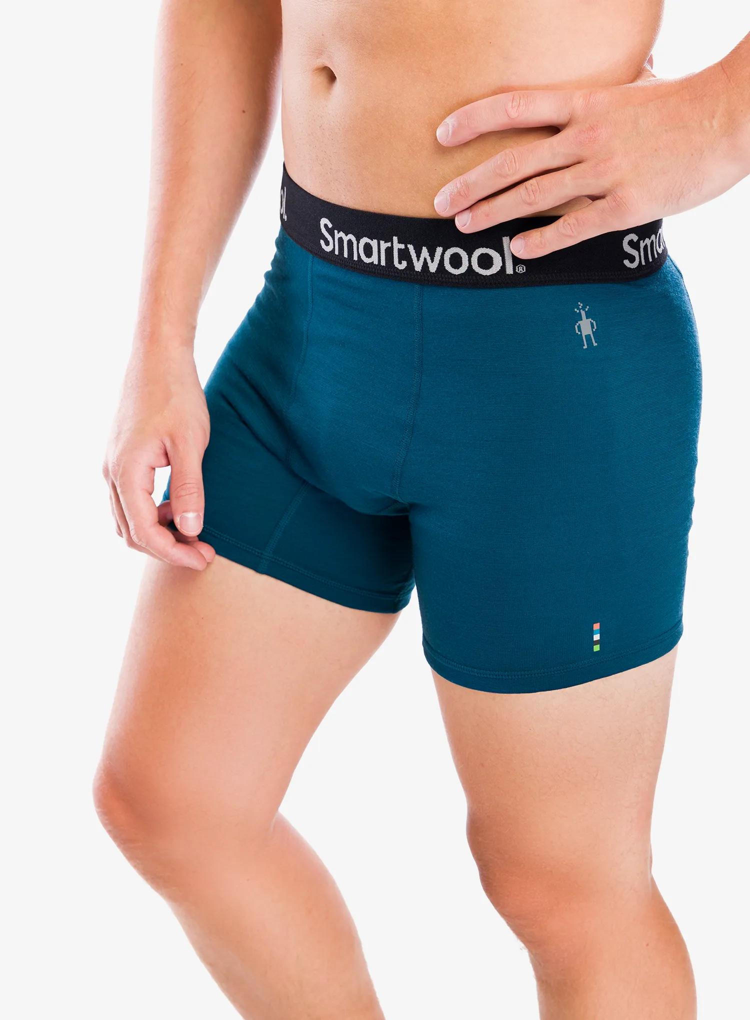 Boksarice Smartwool Active Boxer Brief Boxed - twilight blue