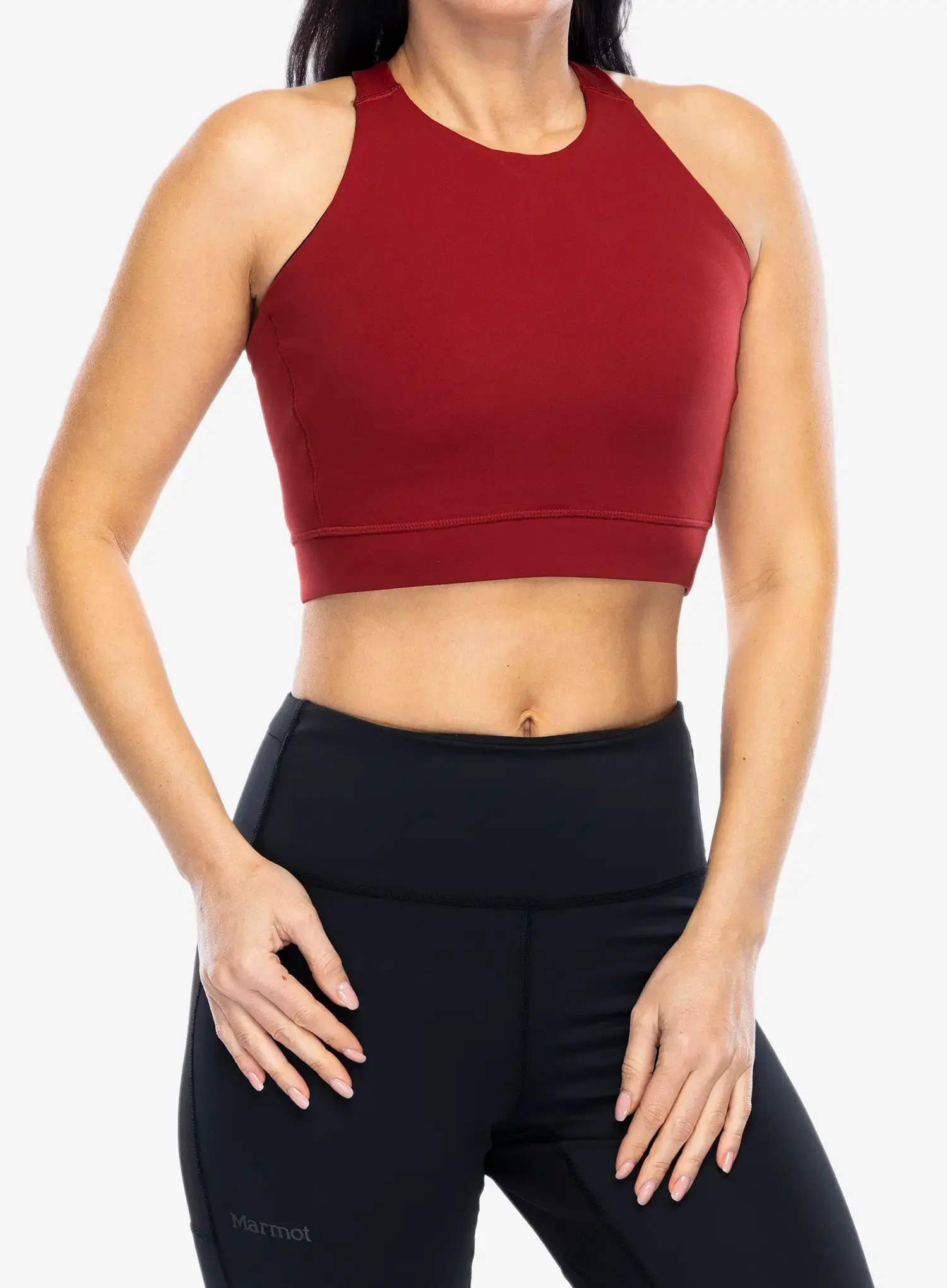 Športni nedrček Smartwool Active Crop Bra - currant