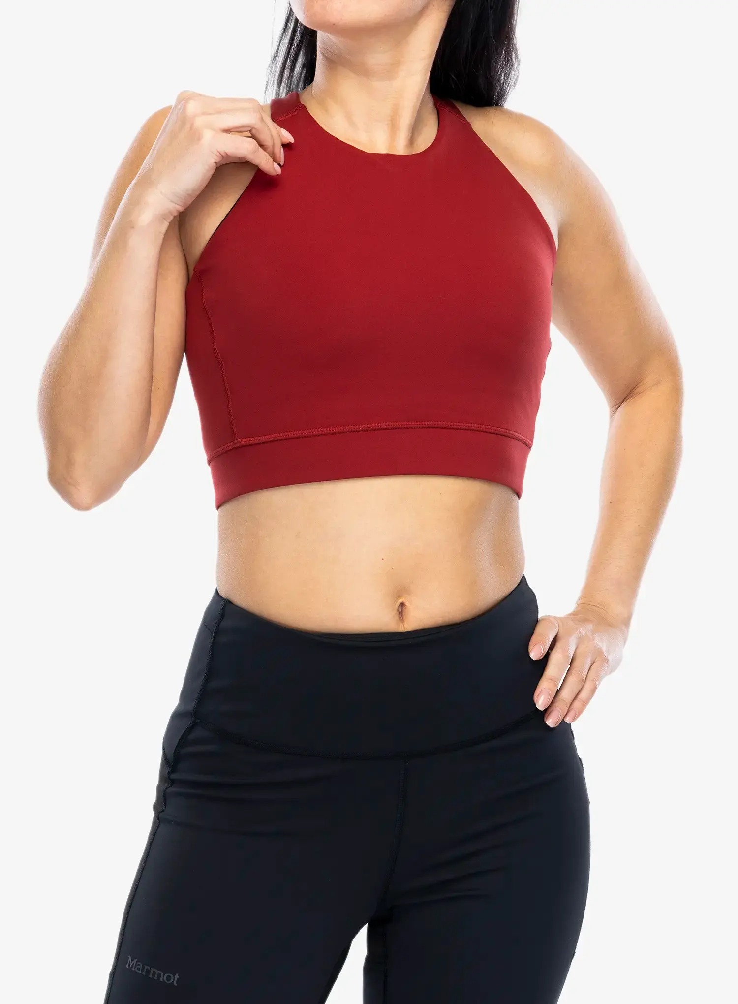 Športni nedrček Smartwool Active Crop Bra - currant