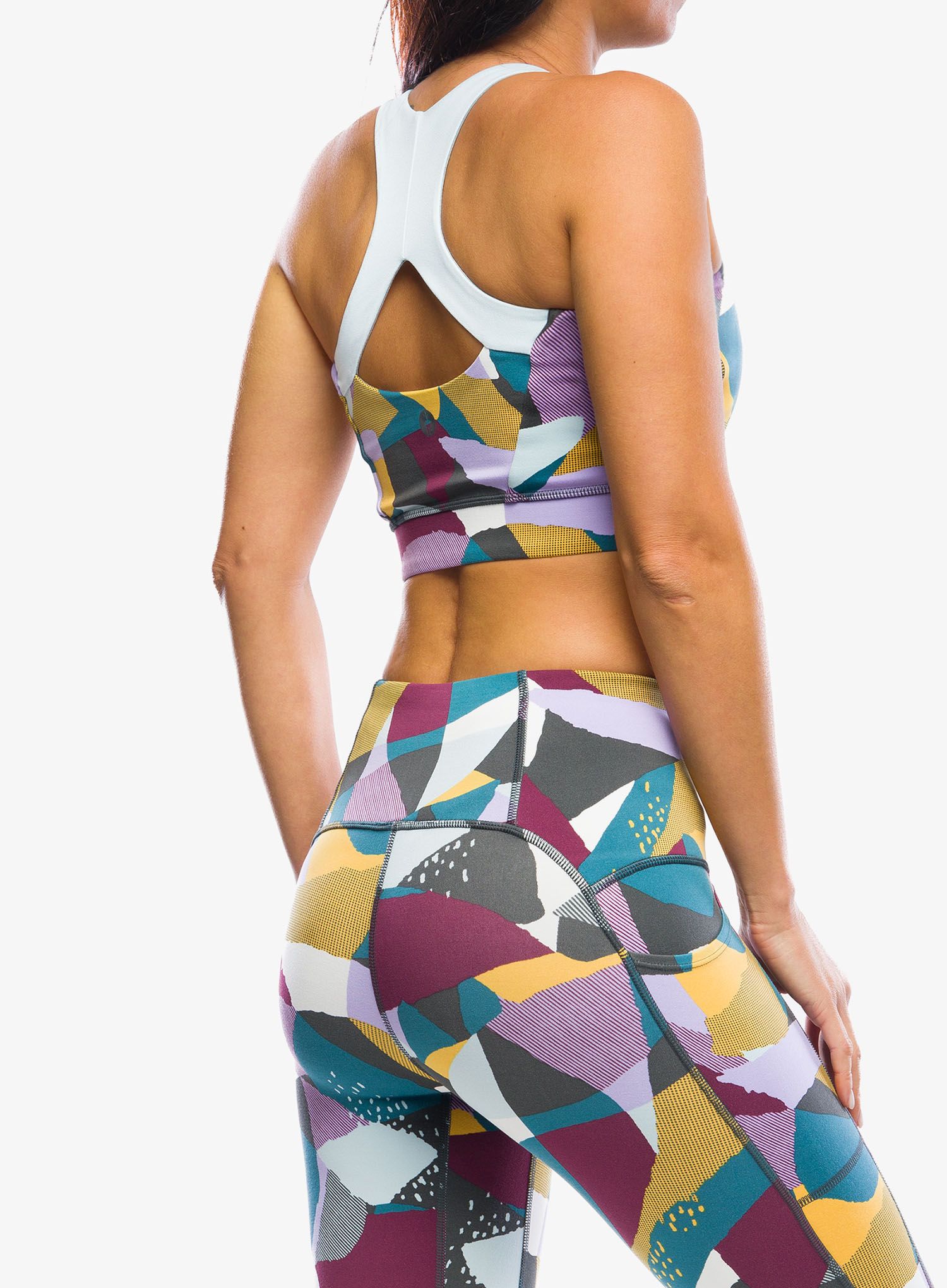 Športni nedrček Smartwool Active Crop Bra - twilight blue mosaic
