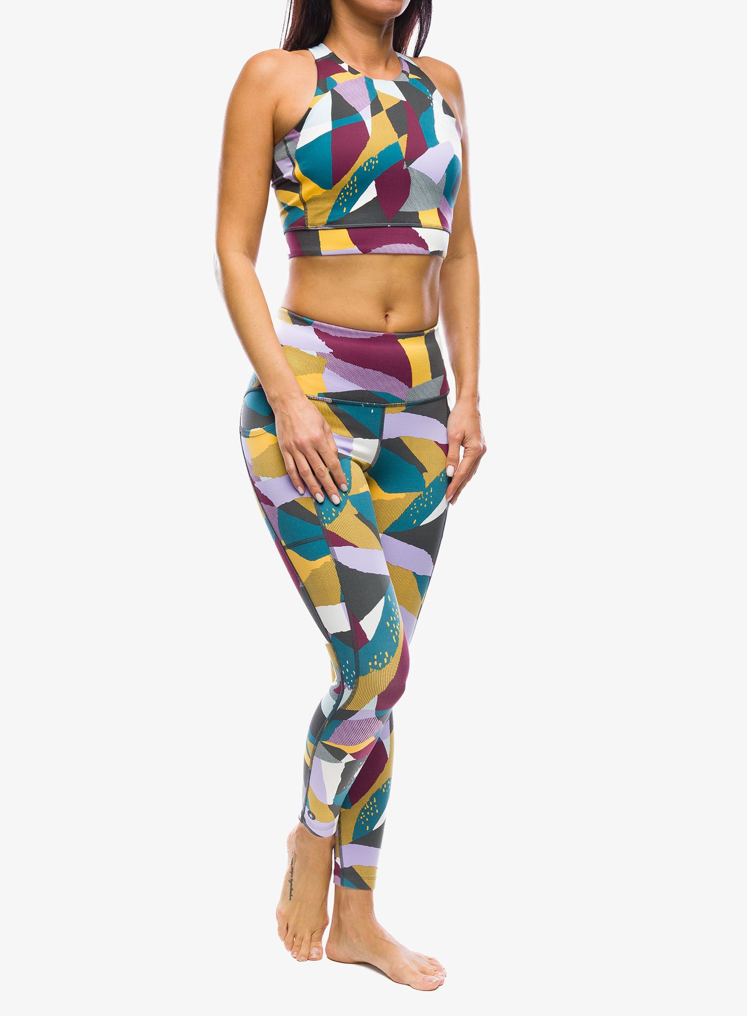 Športni nedrček Smartwool Active Crop Bra - twilight blue mosaic