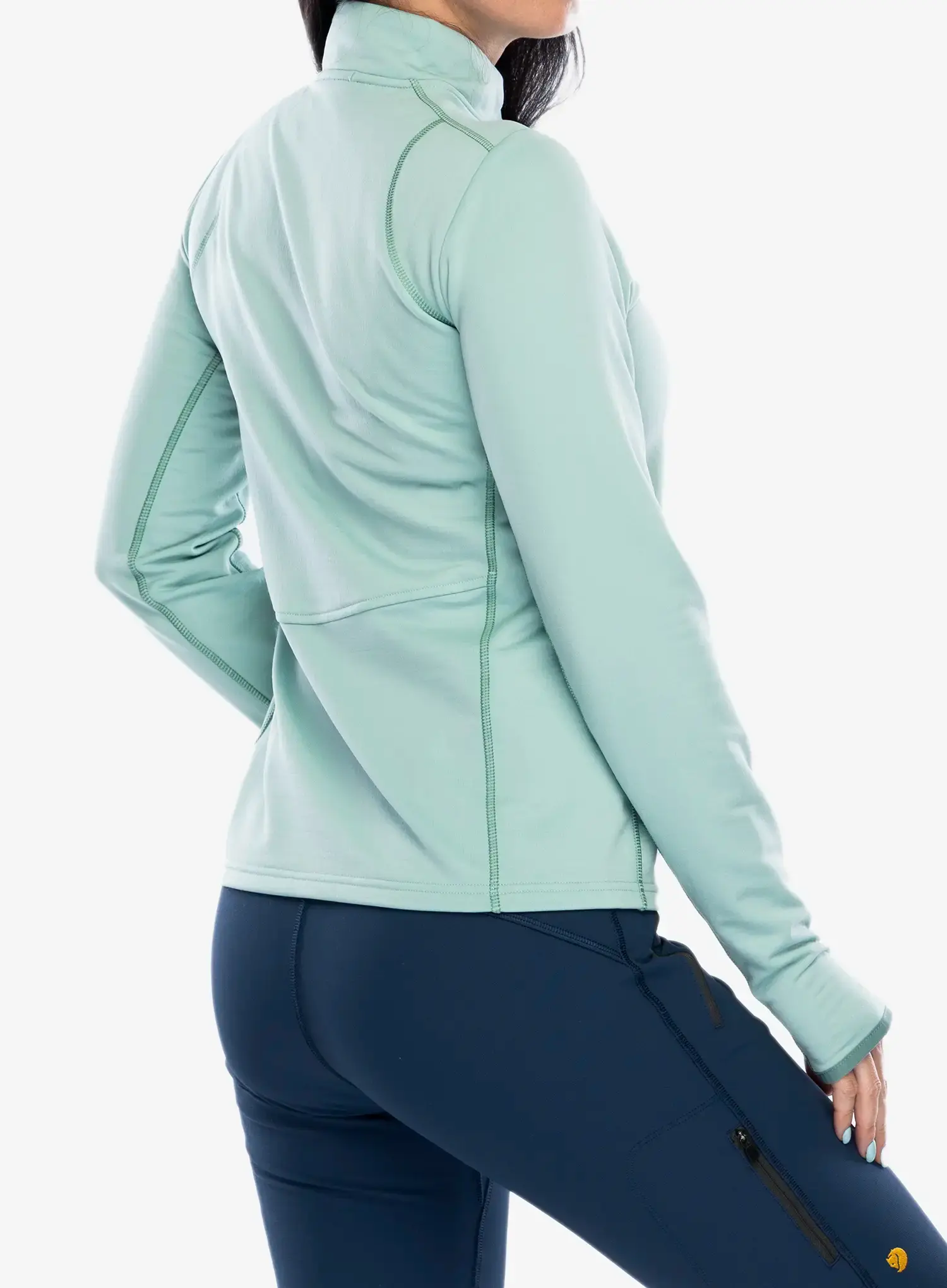 Ženska jopica Smartwool Active Fleece 1/2 Zip - arctic green