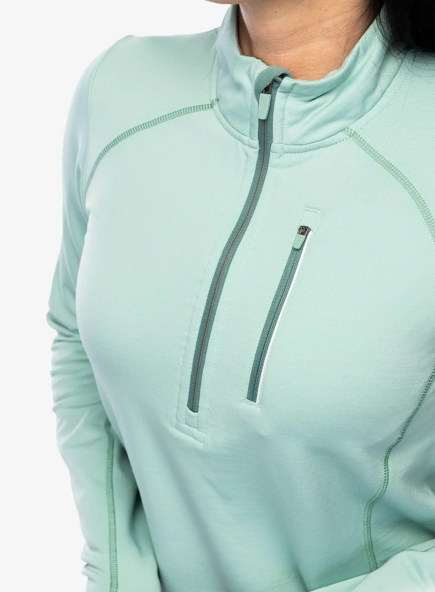 Ženska jopica Smartwool Active Fleece 1/2 Zip - arctic green
