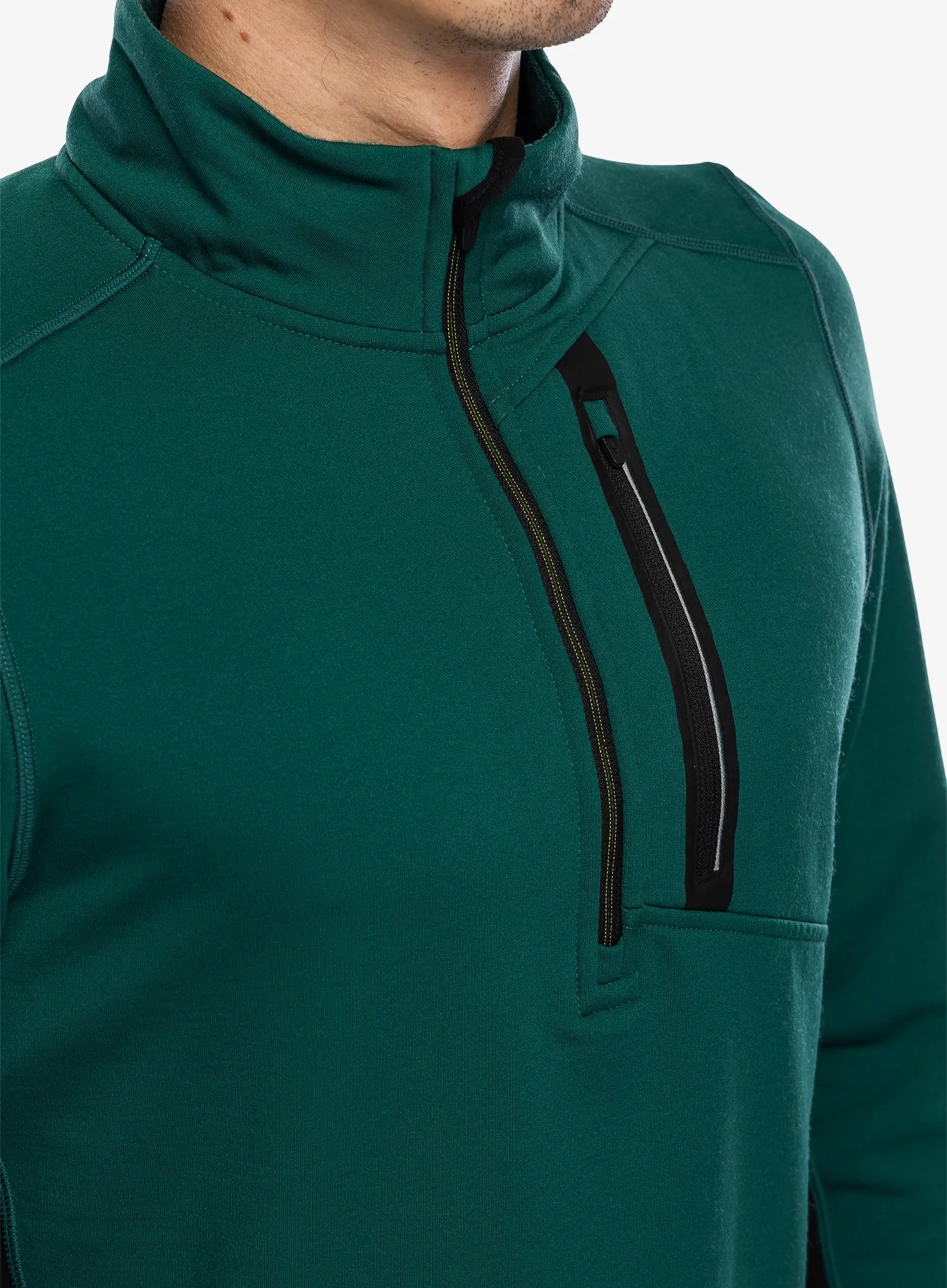 Puloverji brez kapuce Smartwool Active Fleece 1/2 Zip - evergreen