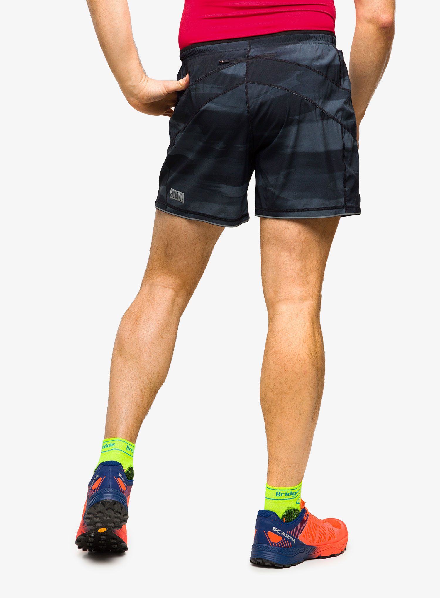 Pohodniške kratke hlače Smartwool Active Lined 5 Short - black horizon print