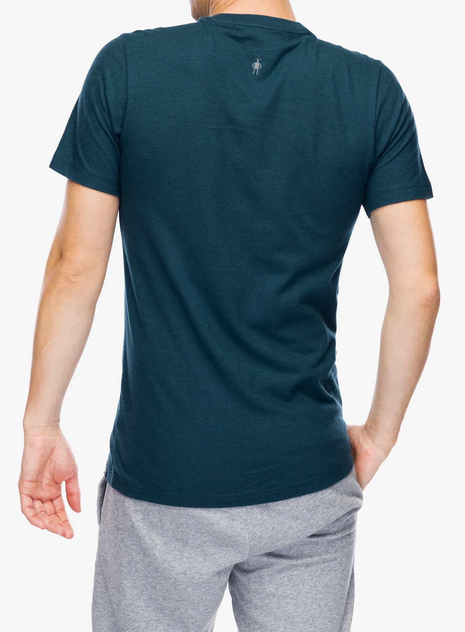 Majica s potiskom Smartwool Alpine Sky Graphic Short Sleeve Tee Slim Fit - twilight blue