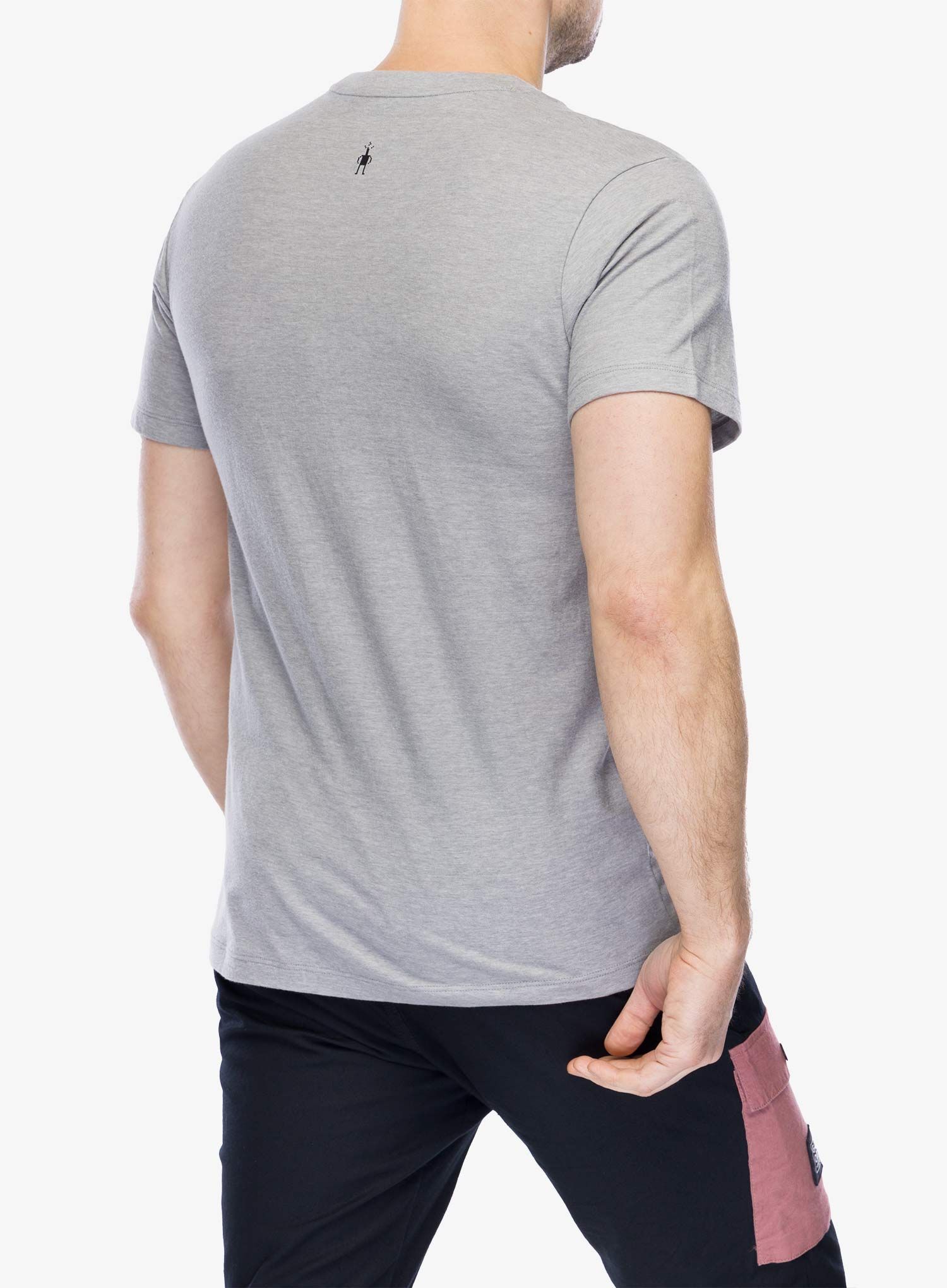 Majica s potiskom Smartwool Bear Label Graphic Short Sleeve Tee - light gray heather
