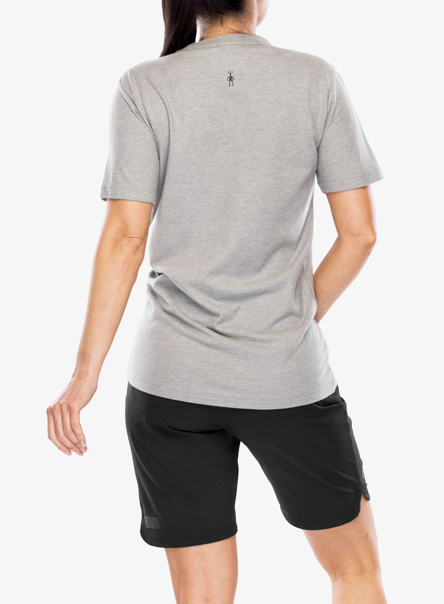 Majica s potiskom Smartwool Bear Label Graphic Short Sleeve Tee - light gray heather