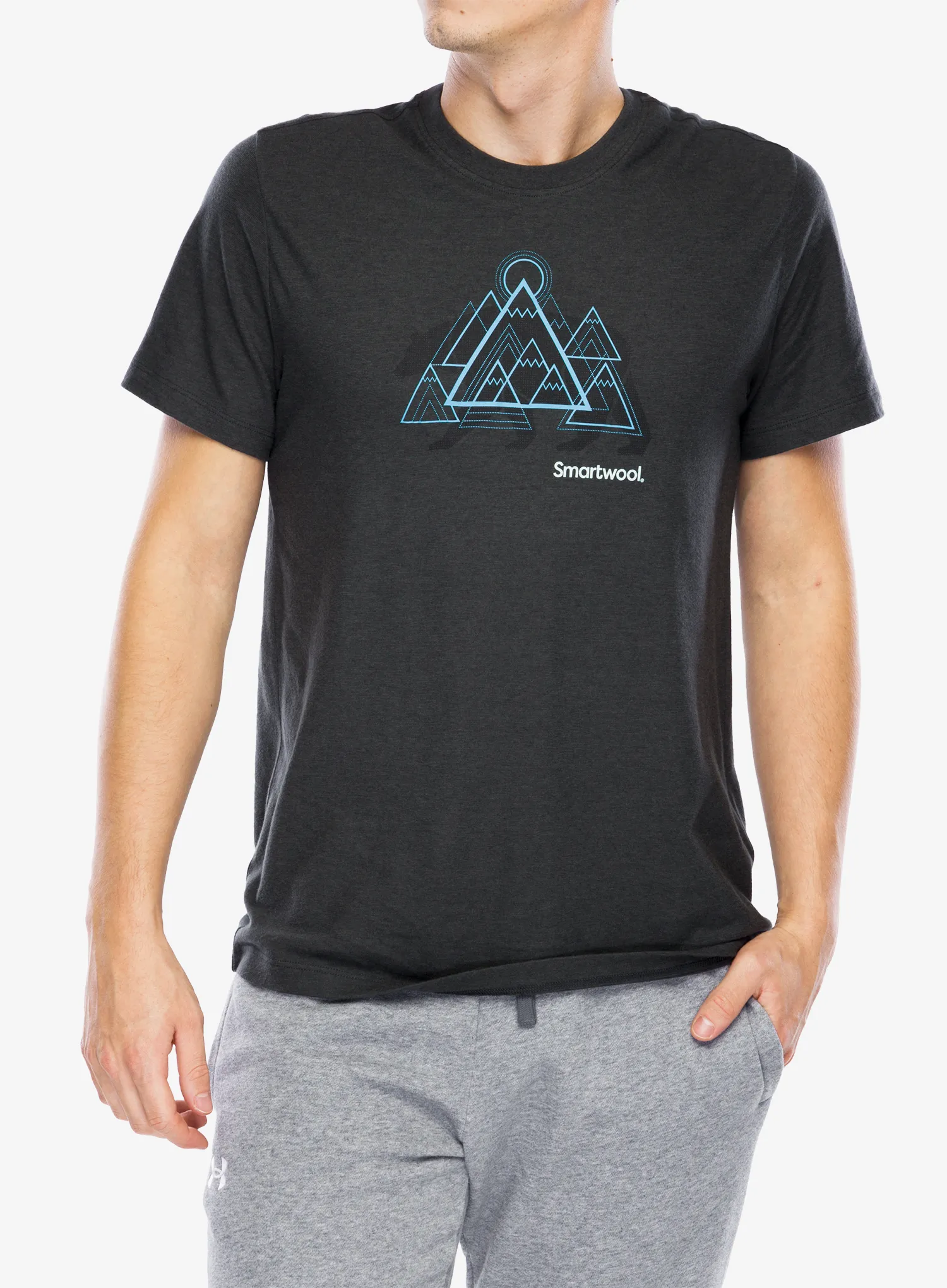 Majica s potiskom Smartwool Bear Range Graphic Short Sleeve Tee - charcoal