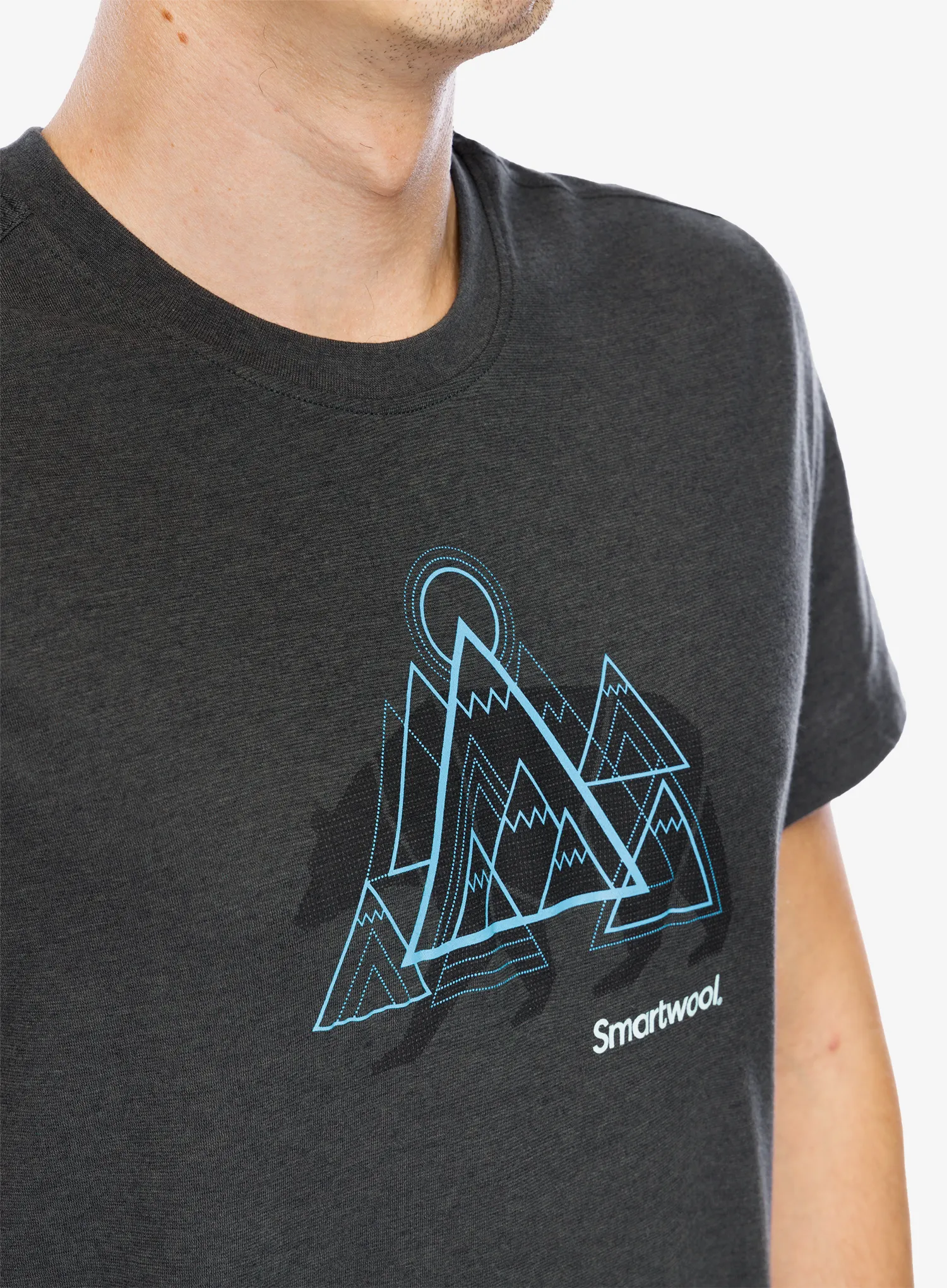 Majica s potiskom Smartwool Bear Range Graphic Short Sleeve Tee - charcoal