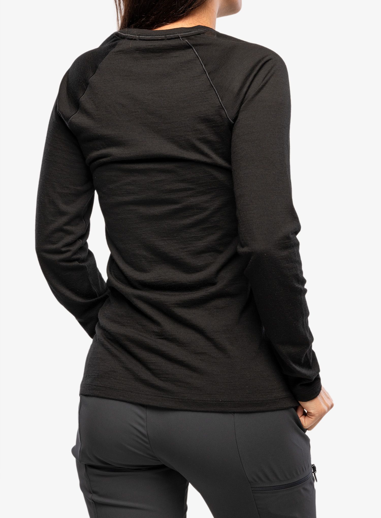 Ženska termo flis jopa Smartwool Classic All-Season Merino Base Layer Long Sleeve - black