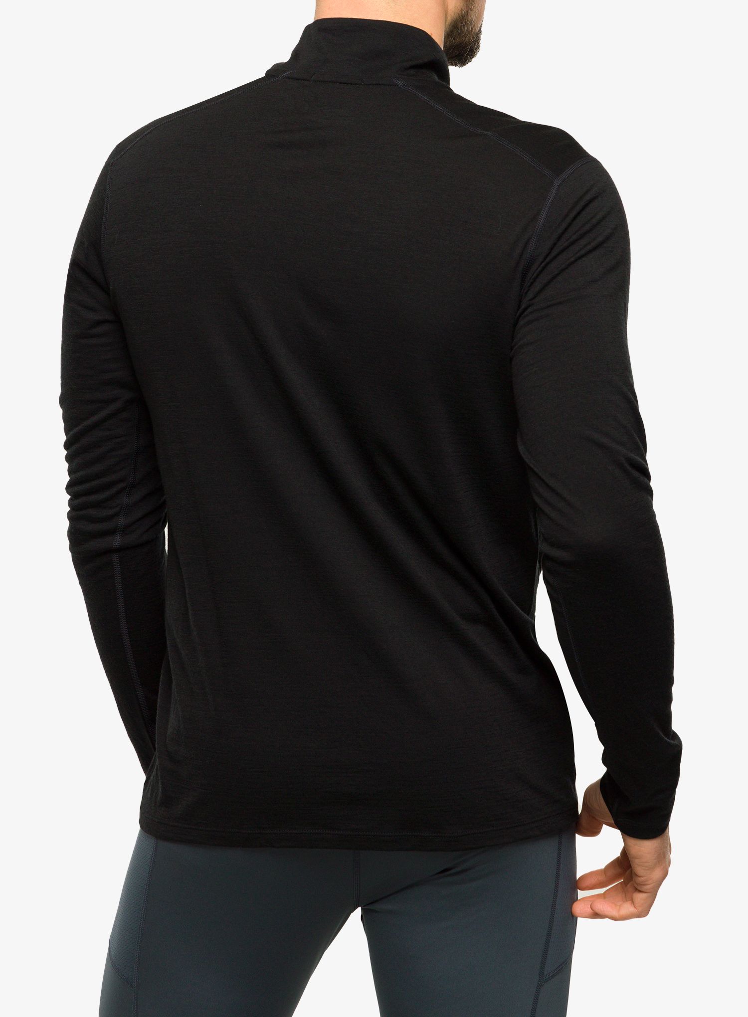 Termo flis jopa Smartwool Classic Merino Base Layer 1/4 Zip Boxed - black