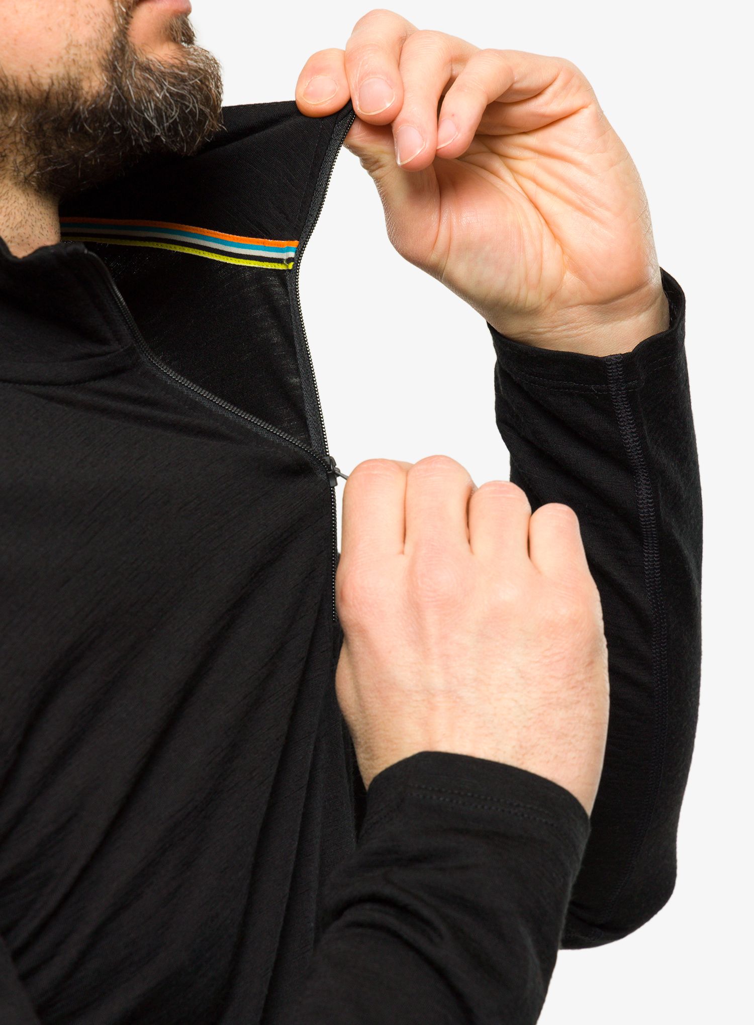 Termo flis jopa Smartwool Classic Merino Base Layer 1/4 Zip Boxed - black