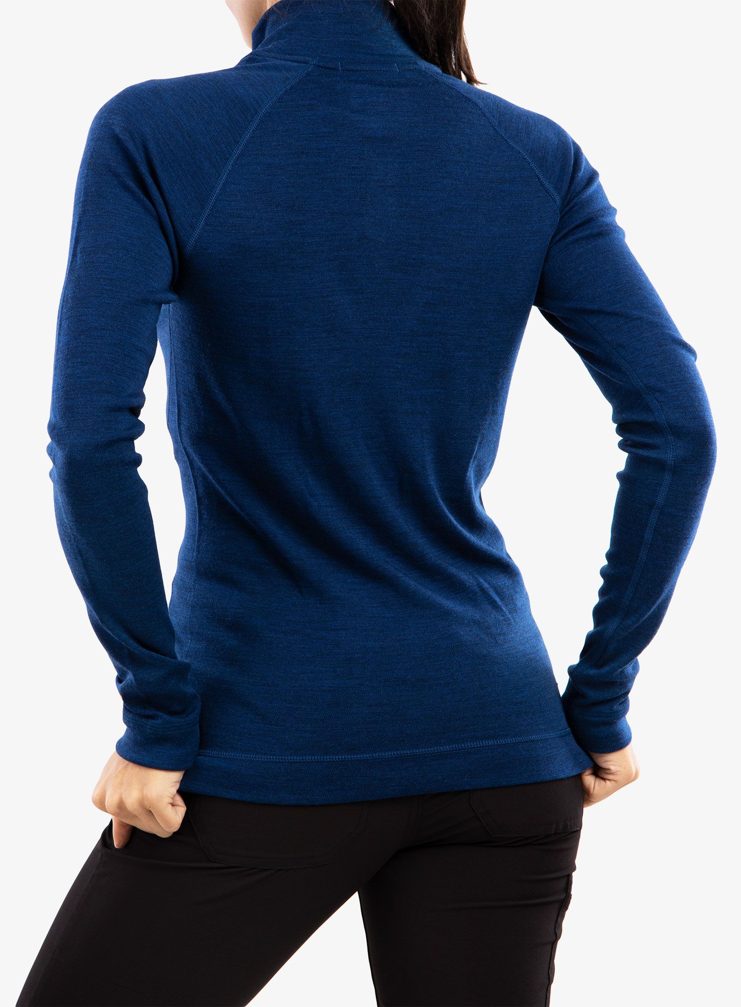 Ženska jopica Smartwool Classic Thermal Merino Base Layer 1/4 Zip Boxed - blueberry hill heather