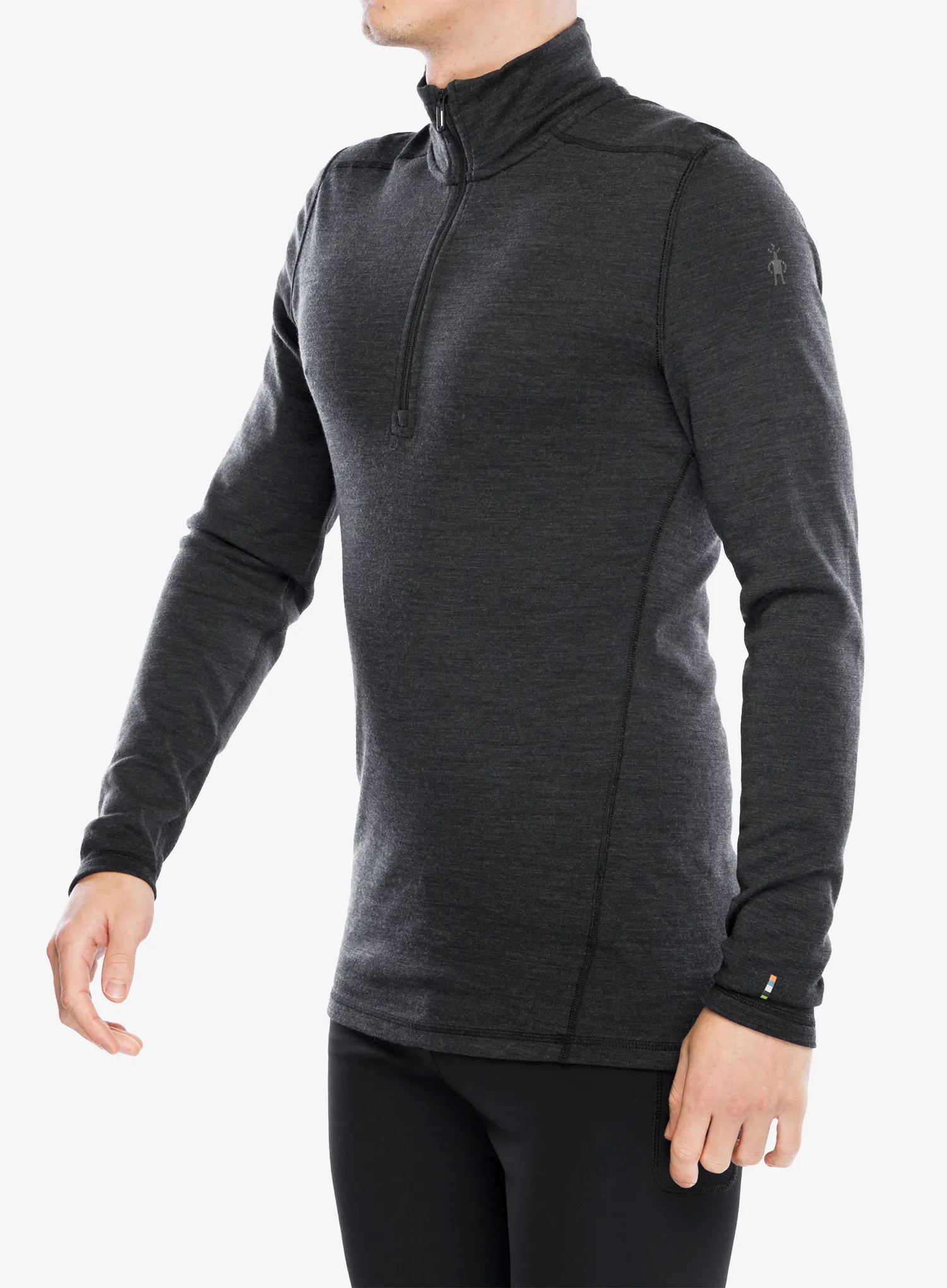 Termo flis jopa Smartwool Classic Thermal Merino BL 1/4 Zip Boxed - charcoal heather
