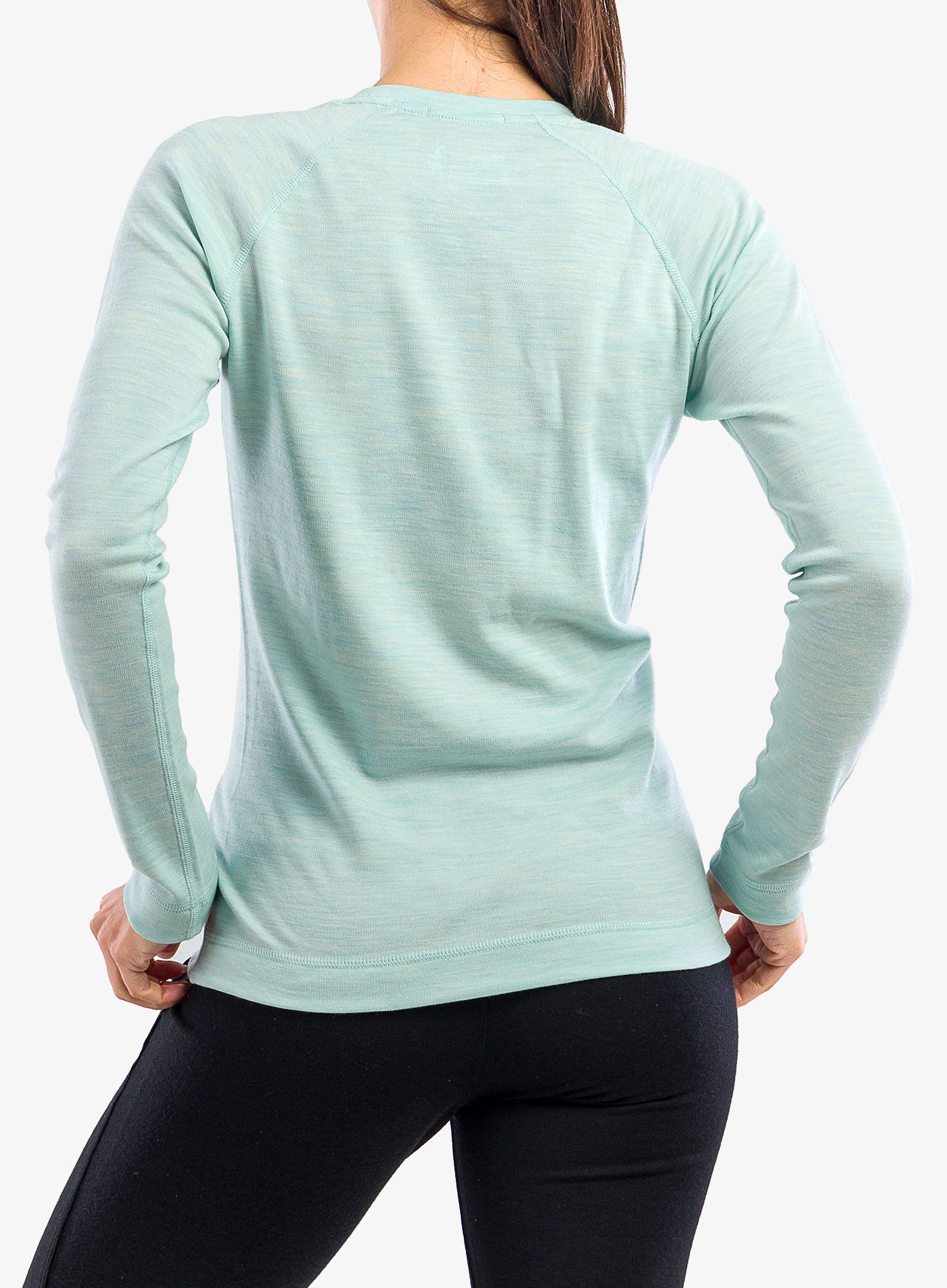 Ženska jopica Smartwool Classic Thermal Merino Base Layer Crew Boxed - bleached aqua h