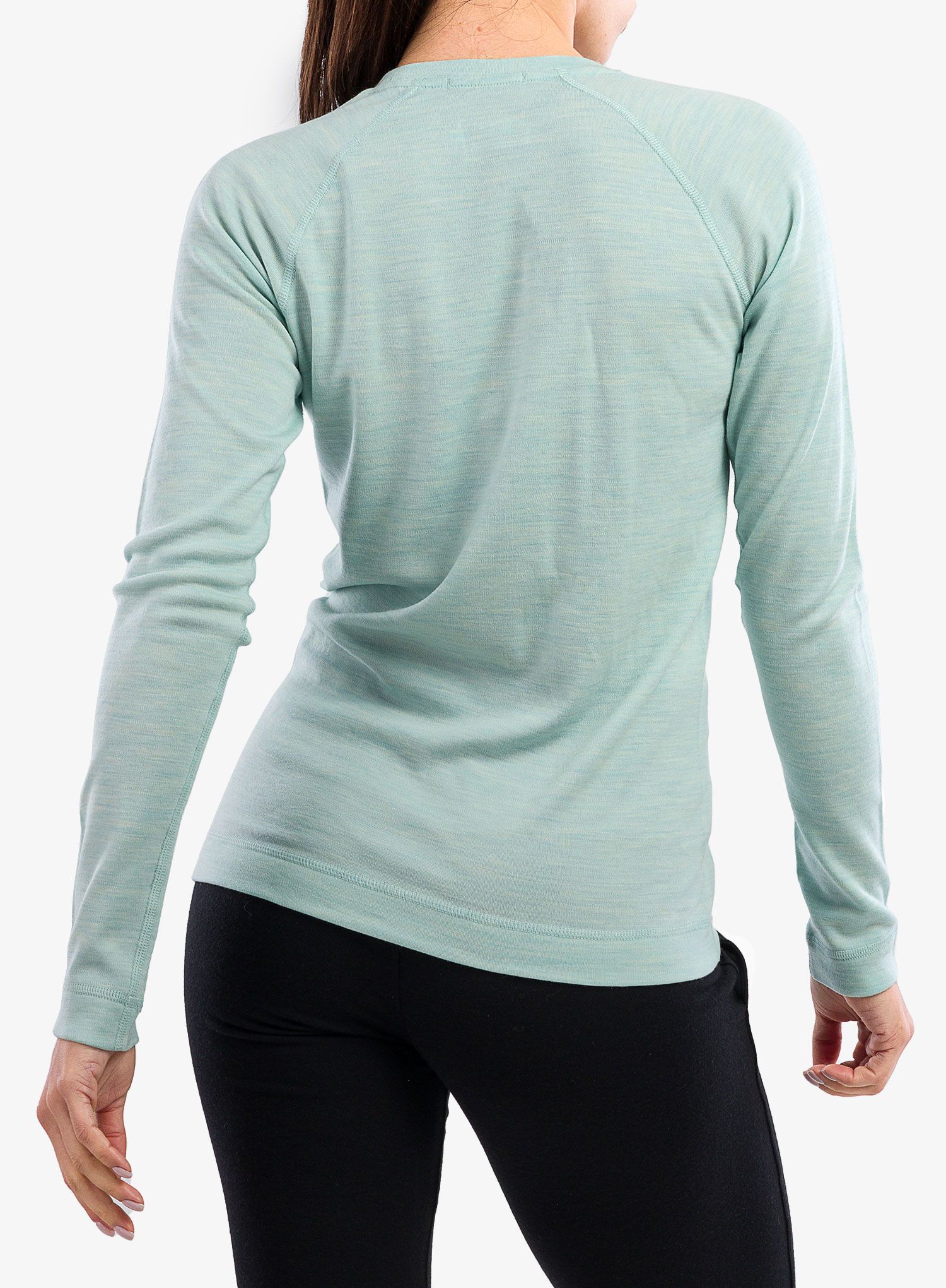 Ženska jopica Smartwool Classic Thermal Merino Base Layer Crew Boxed - bleached aqua h