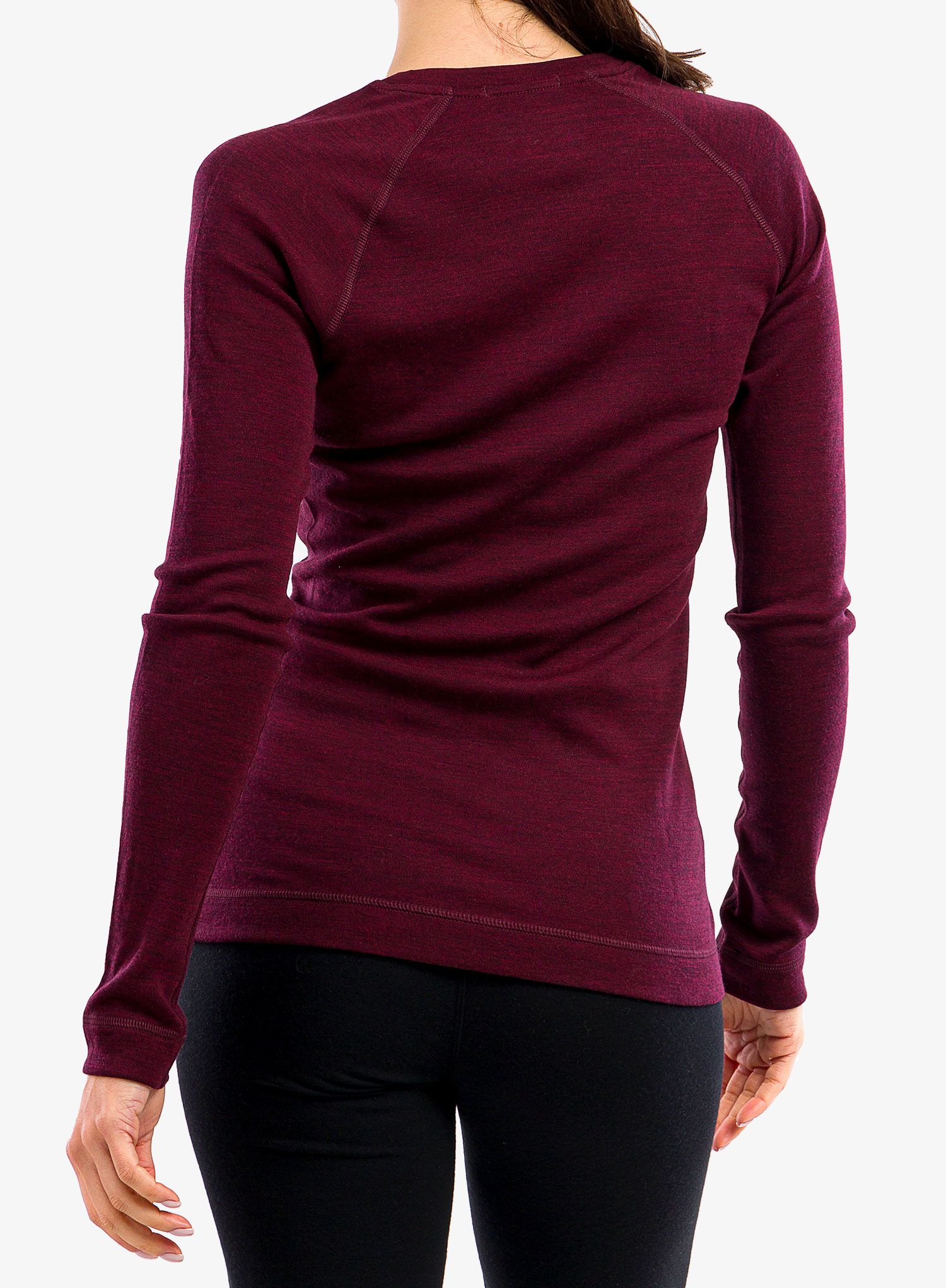 Termo flis jopa Smartwool Classic Thermal Merino Base Layer Crew Boxed - black cherry heather