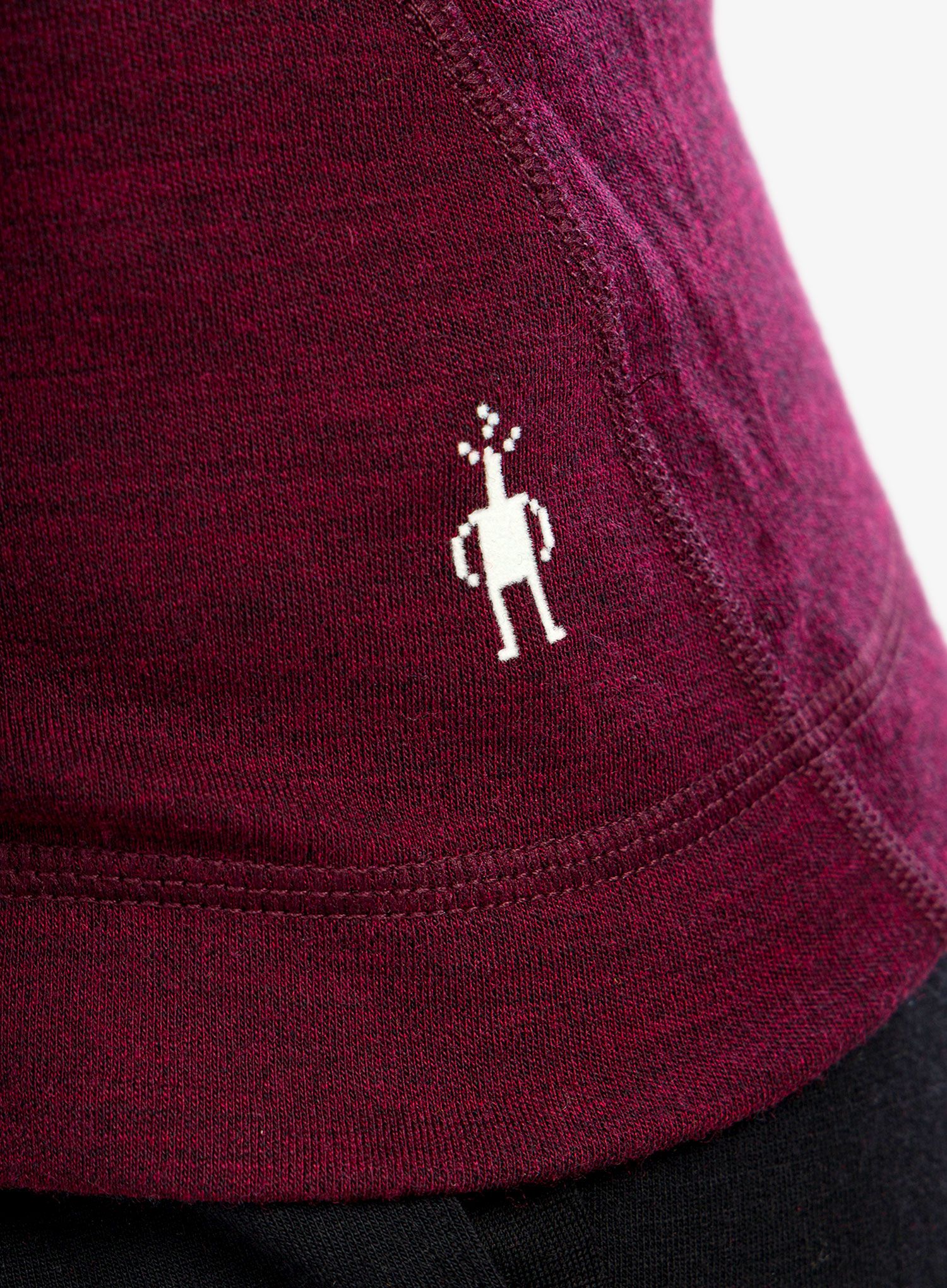 Termo flis jopa Smartwool Classic Thermal Merino Base Layer Crew Boxed - black cherry heather