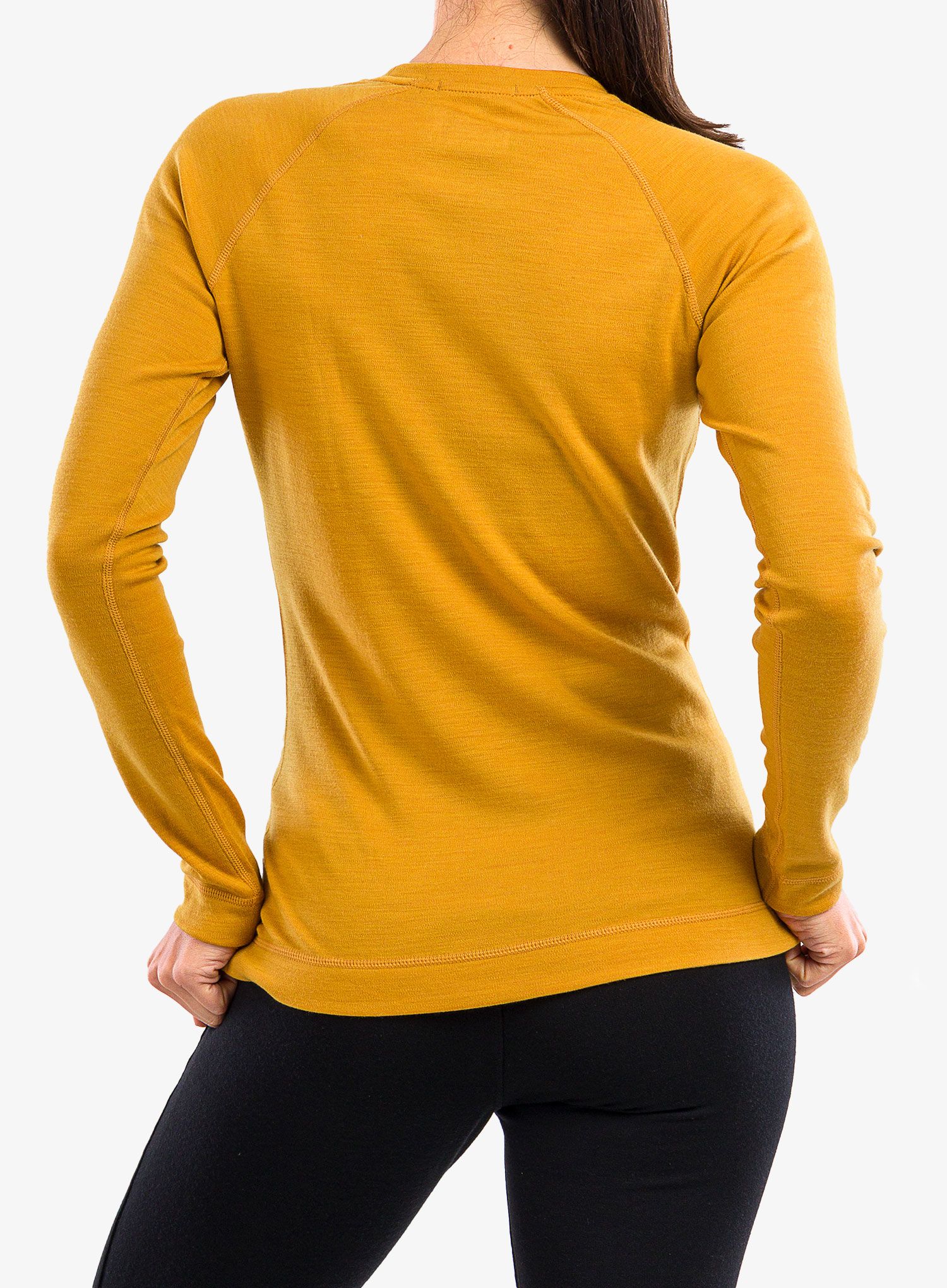 Ženska jopica Smartwool Classic Thermal Merino Base Layer Crew Boxed - honey gold heather