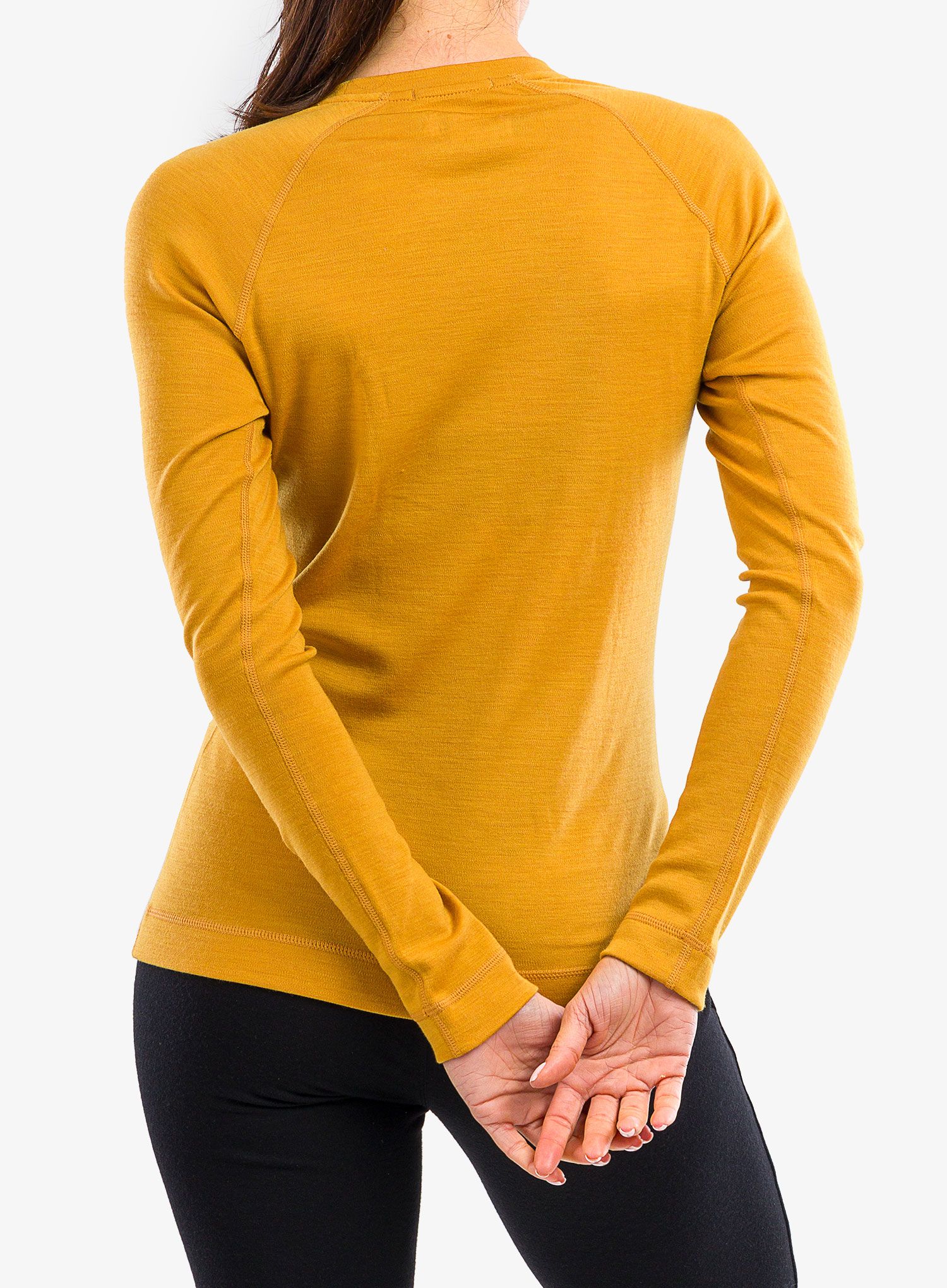 Ženska jopica Smartwool Classic Thermal Merino Base Layer Crew Boxed - honey gold heather
