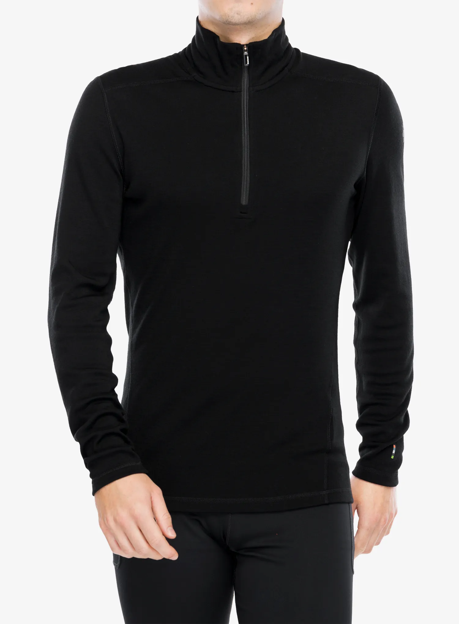 Termo flis jopa Smartwool Classic Thermal Merino Base Layer 1/4 Zip Boxed - black
