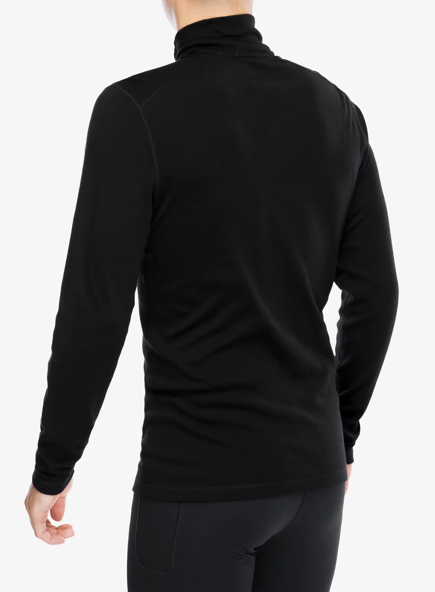 Termo flis jopa Smartwool Classic Thermal Merino Base Layer 1/4 Zip Boxed - black