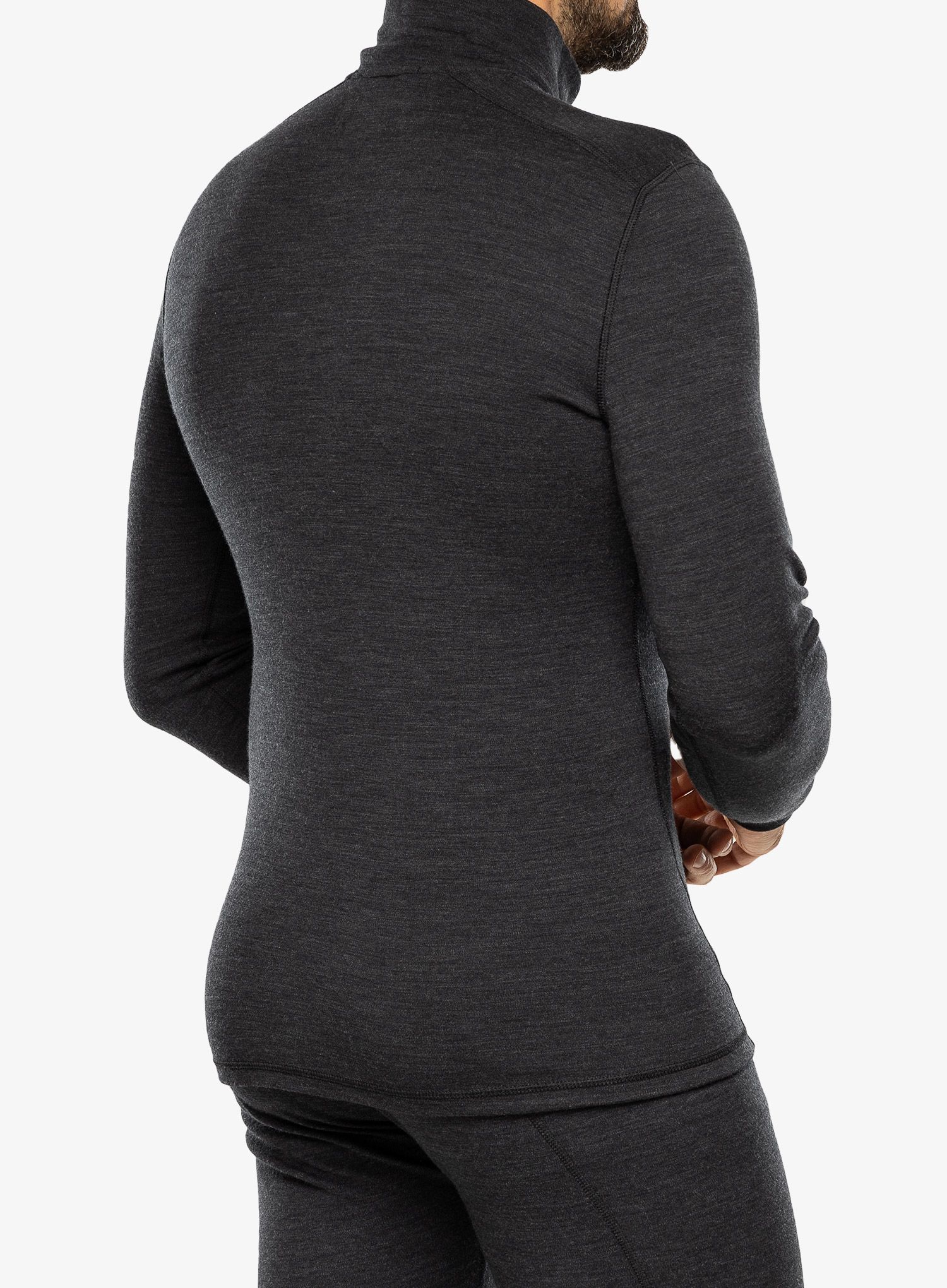 Termo flis jopa Smartwool Classic Thermal Merino Base Layer 1/4 Zip Boxed - charcoal heather