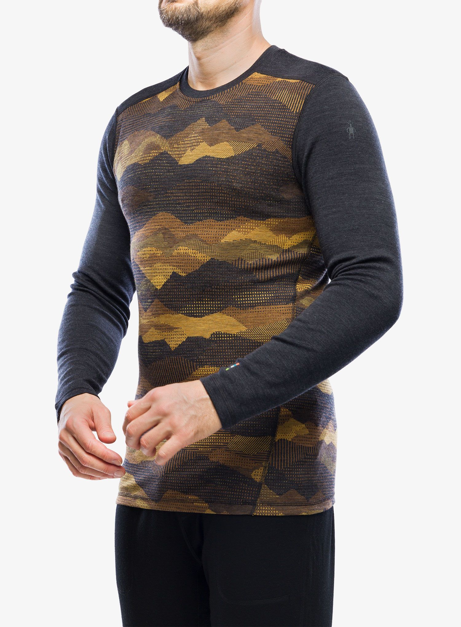Termo flis jopa  Smartwool Classic Thermal Merino Base Layer Crew Boxed - charcoal mtn